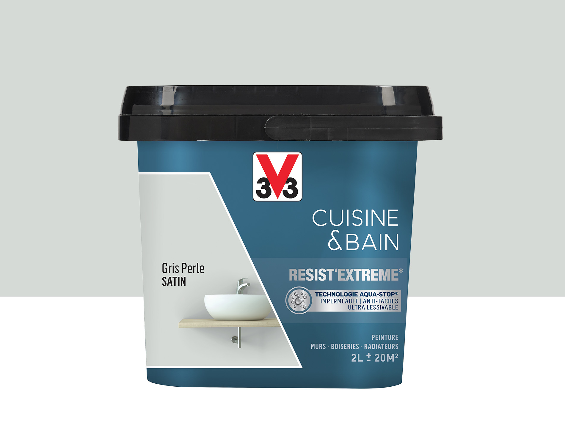 Peinture V33 Resist'Extême Satin Gris perle 2L