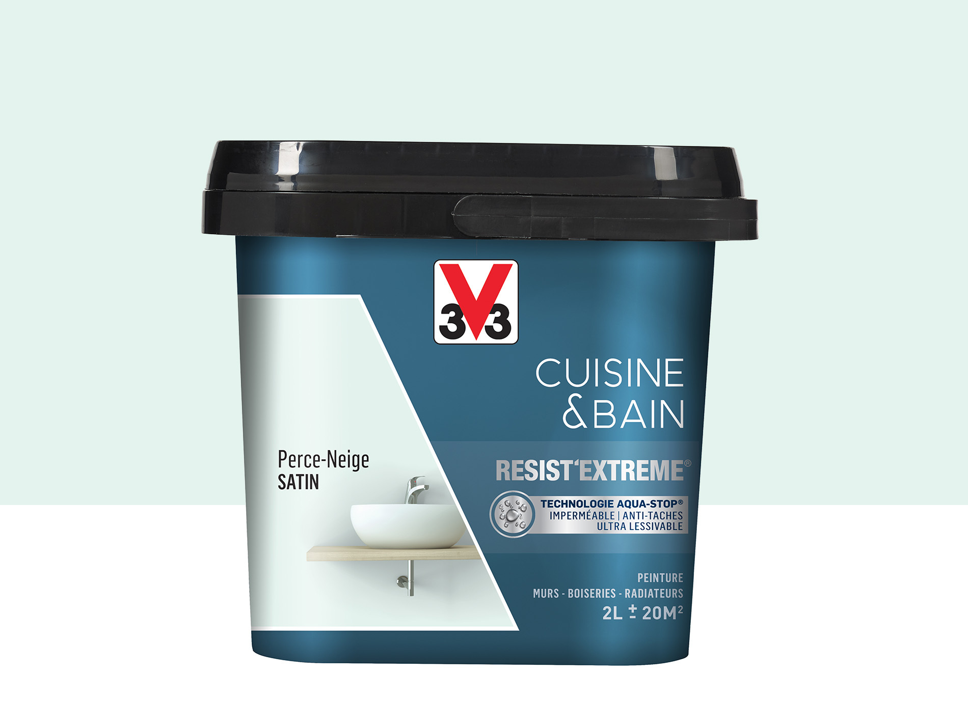 Peinture V33 Resist'Extême Satin Perceneige 2L