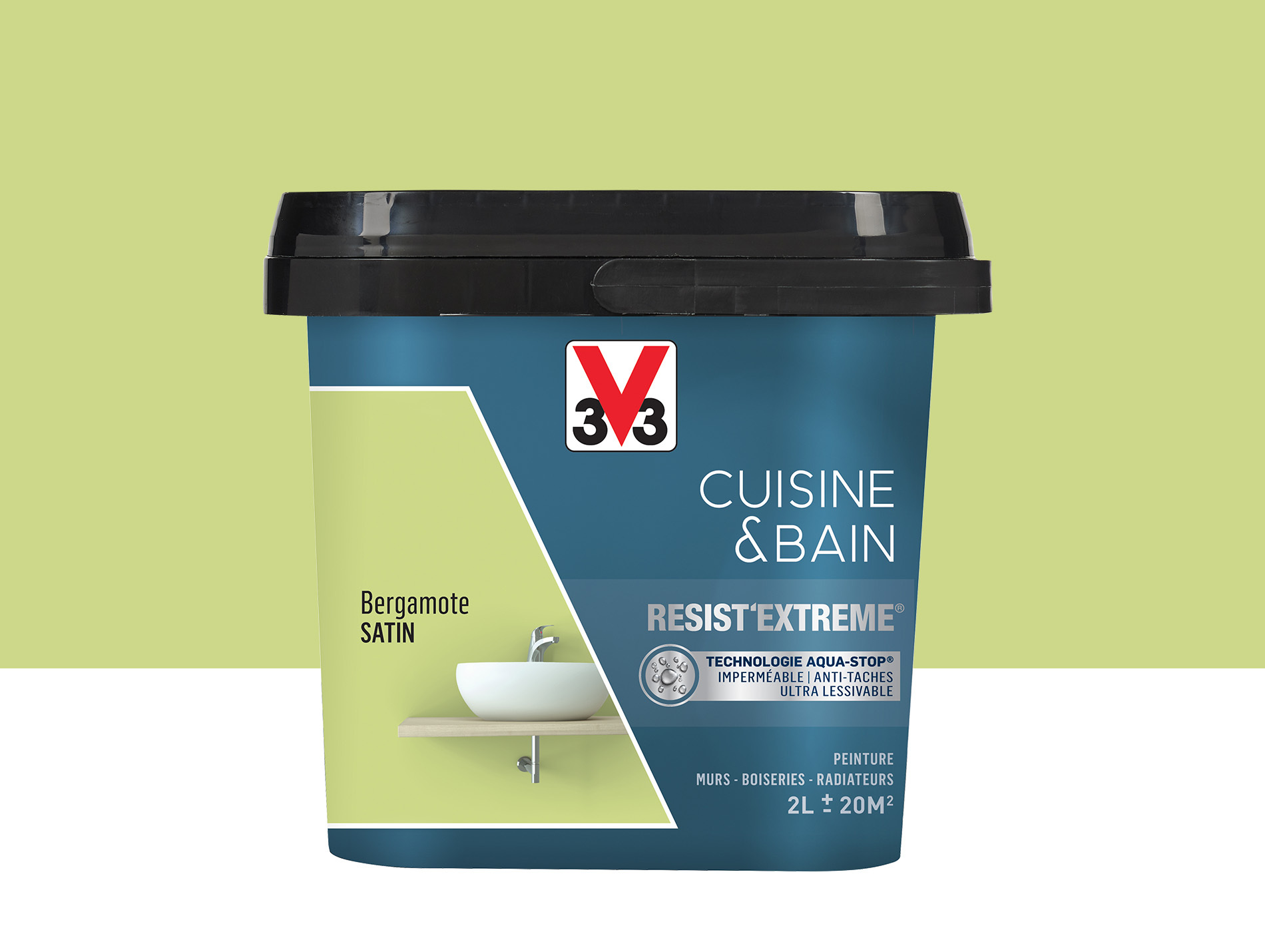 Peinture V33 Resist'Extême Satin Bergamote 2L