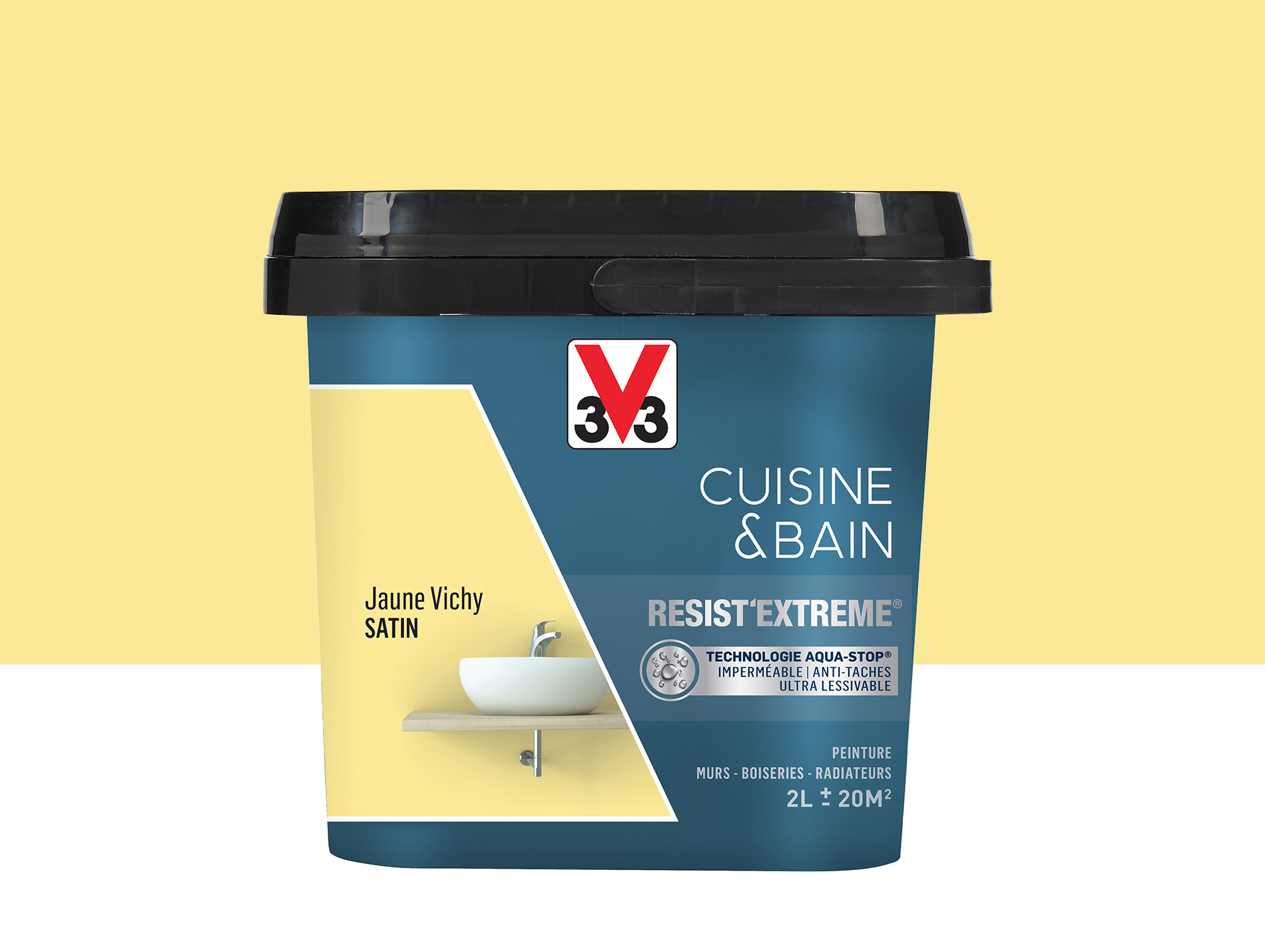 Peinture V33 Resist'Extême Satin Jaune Vichy 2L