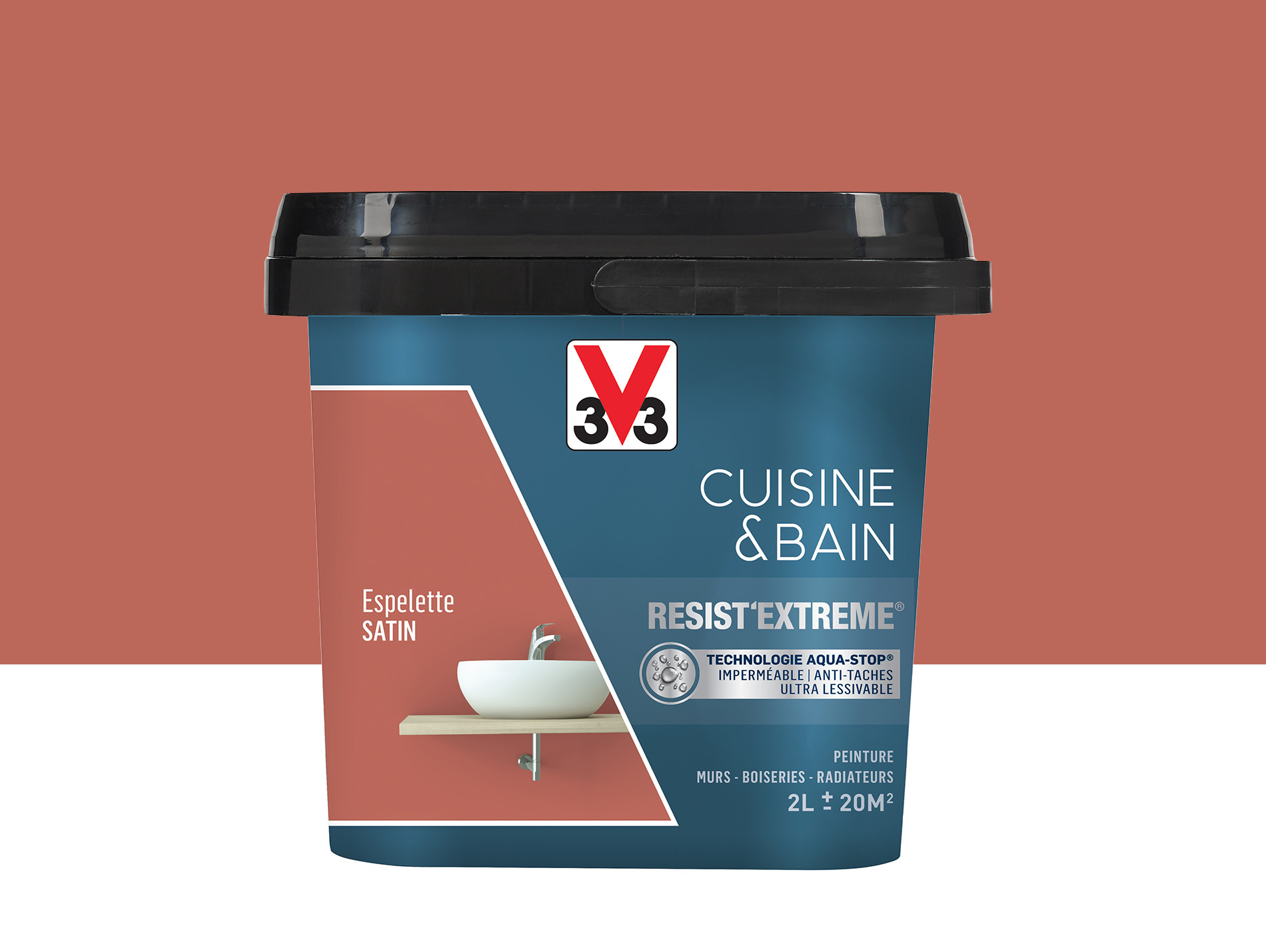 Peinture V33 Resist'Extême Satin Espelette 2L
