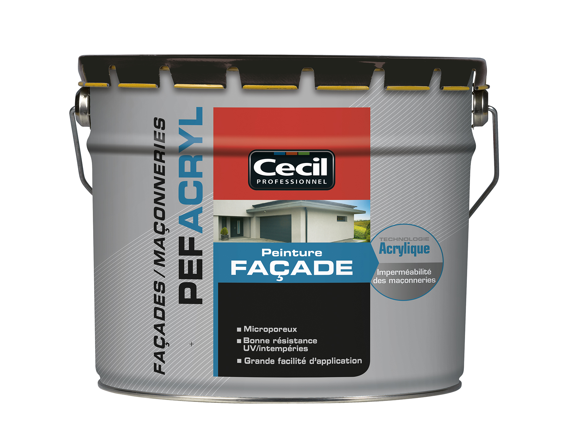 Peinture exterieure façade acrylique CECILPRO blanc 10L