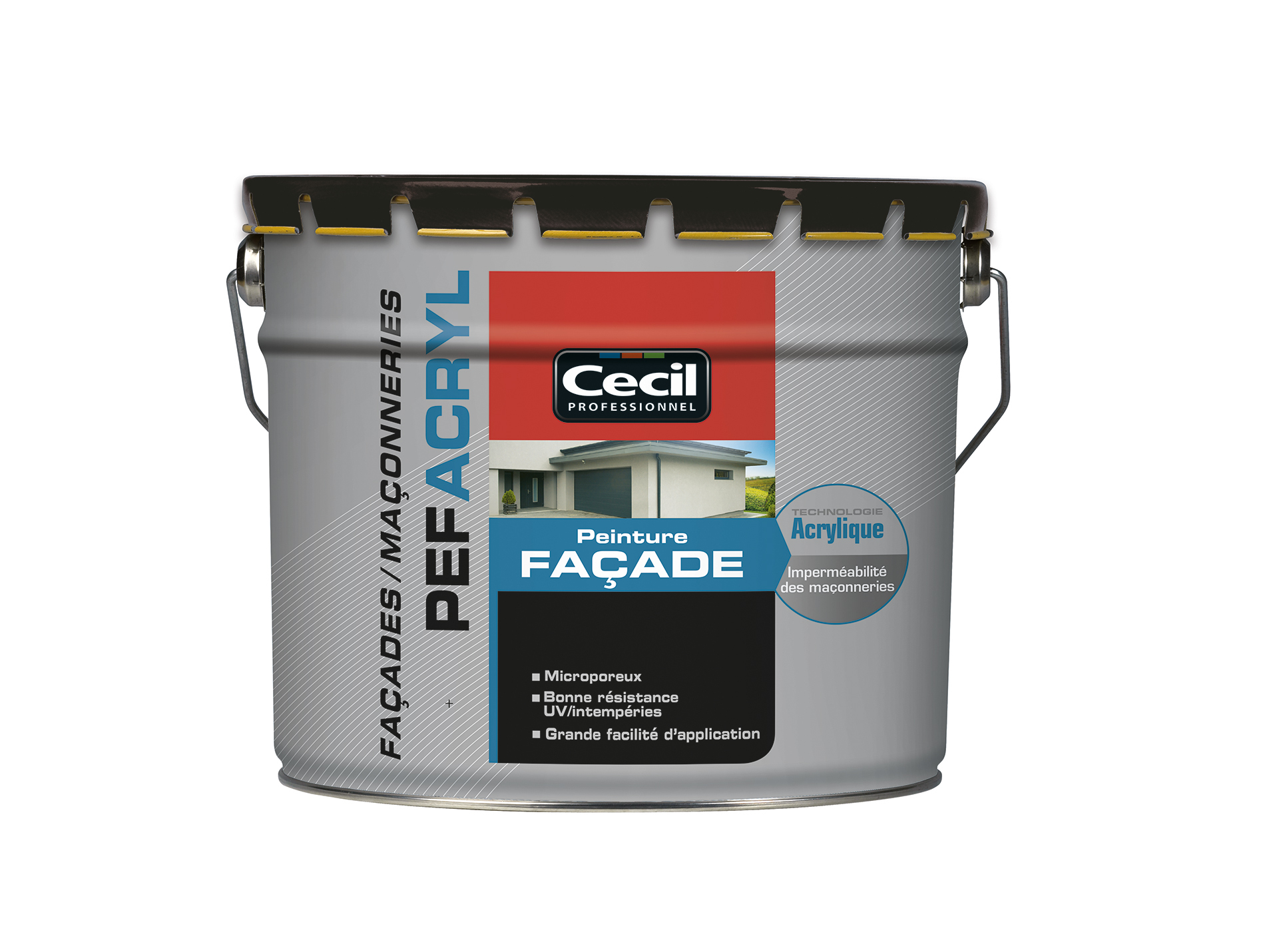 Peinture façades CECIL PRO Pliolite Gris Anthracite 10L