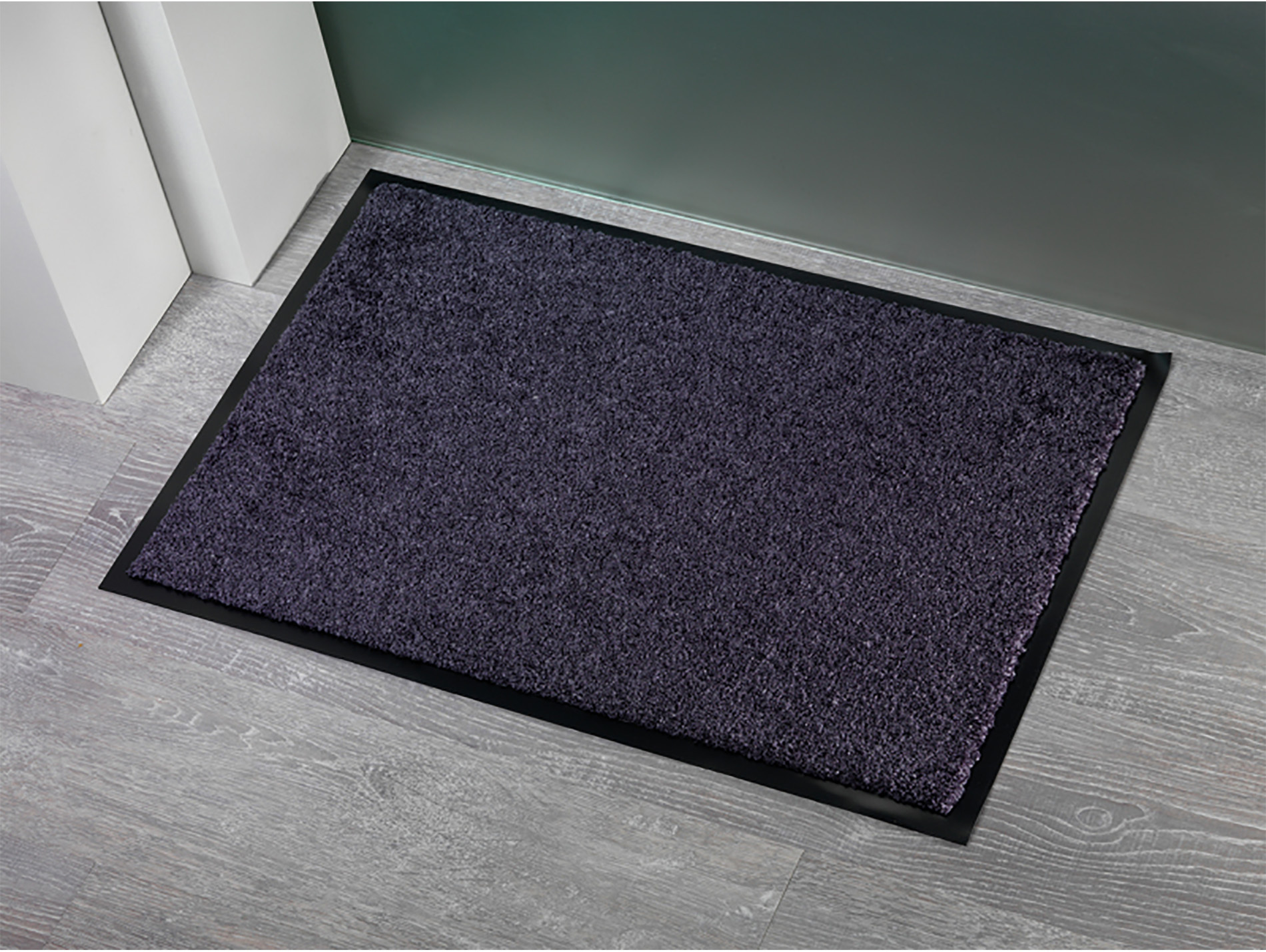 Tapis Wash & Clean noir MERCURY 60x90cm