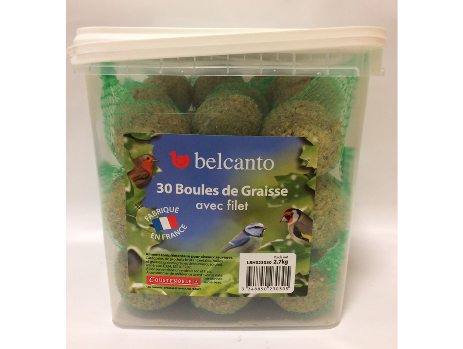 Boules de graisse avec filet Belcanto 30x90g