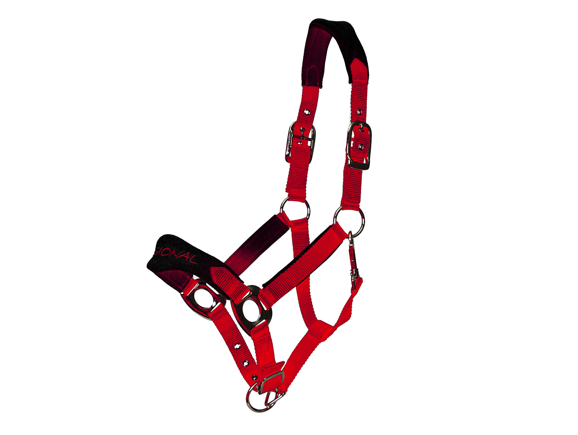 Licol confort double poney rouge/noir