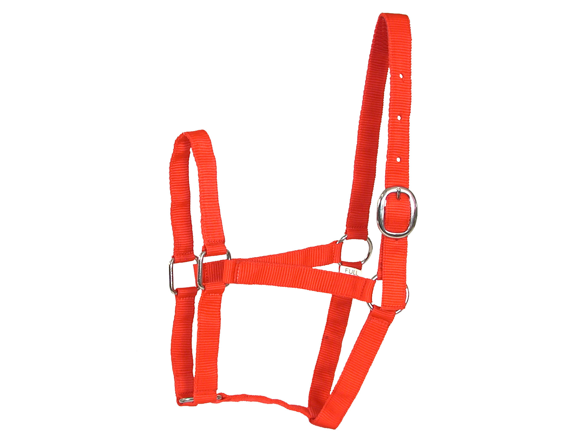 Licol double poney en nylon rouge