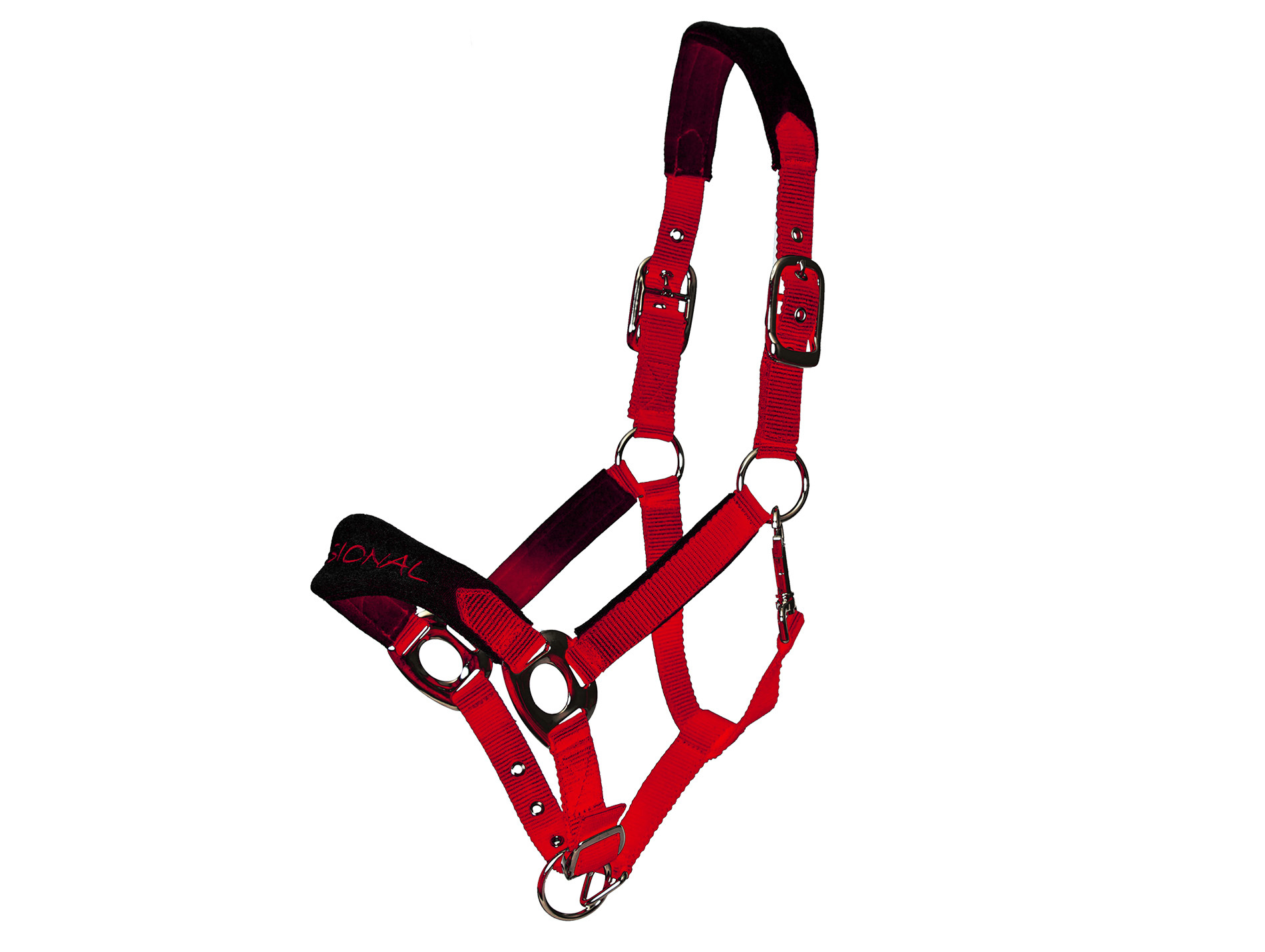 Licol confort cheval rouge/noir