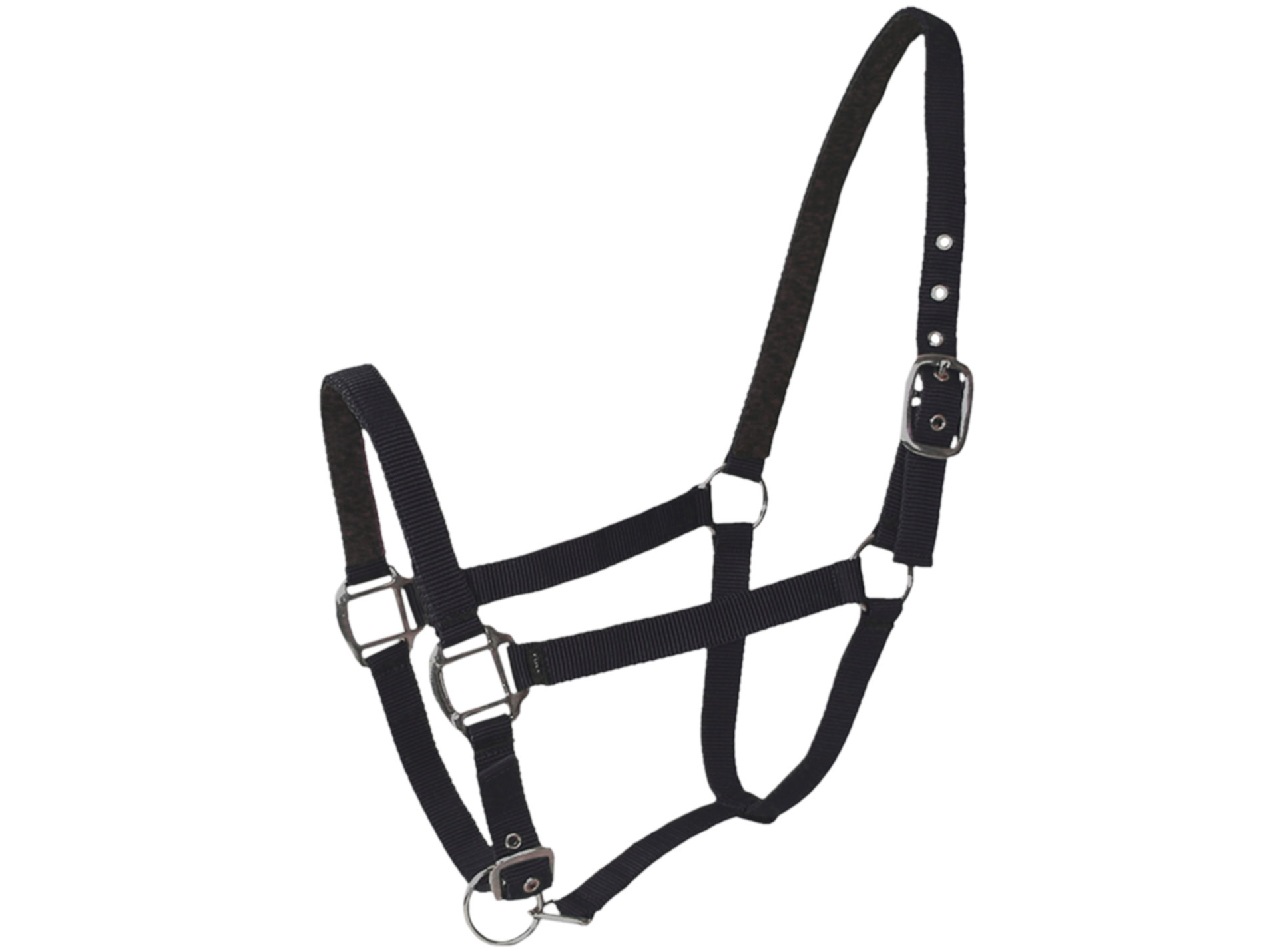 Licol poney en cuir noir