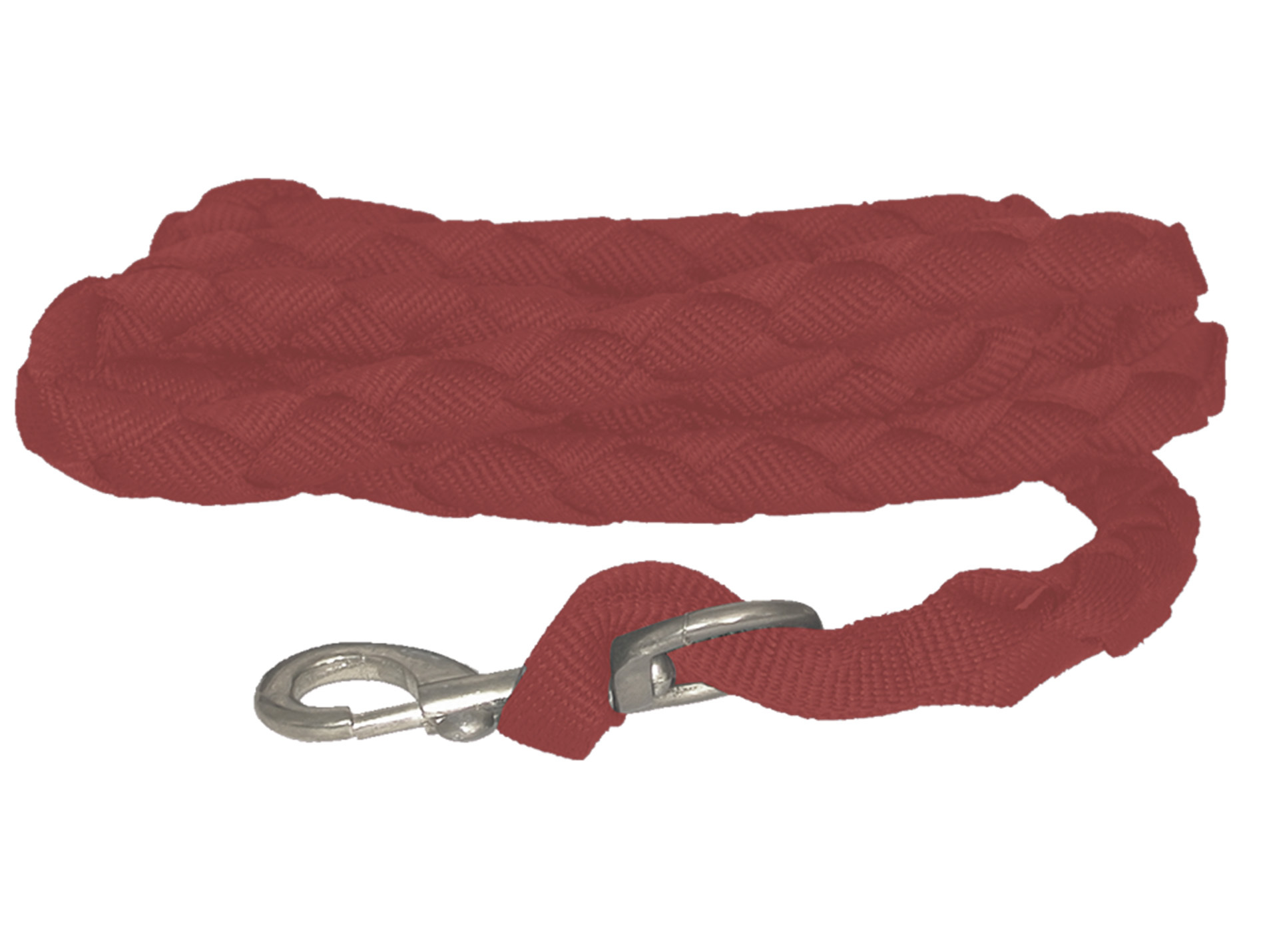 Longe tressée rouge