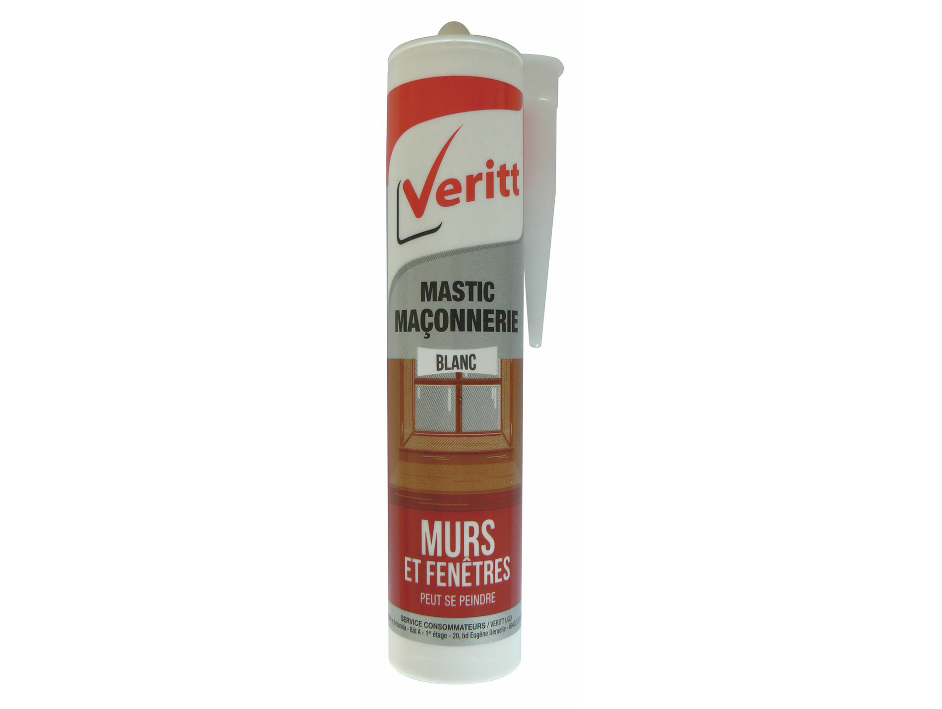 Mastic acrylique blanc maçonnerie VERITT 280ml