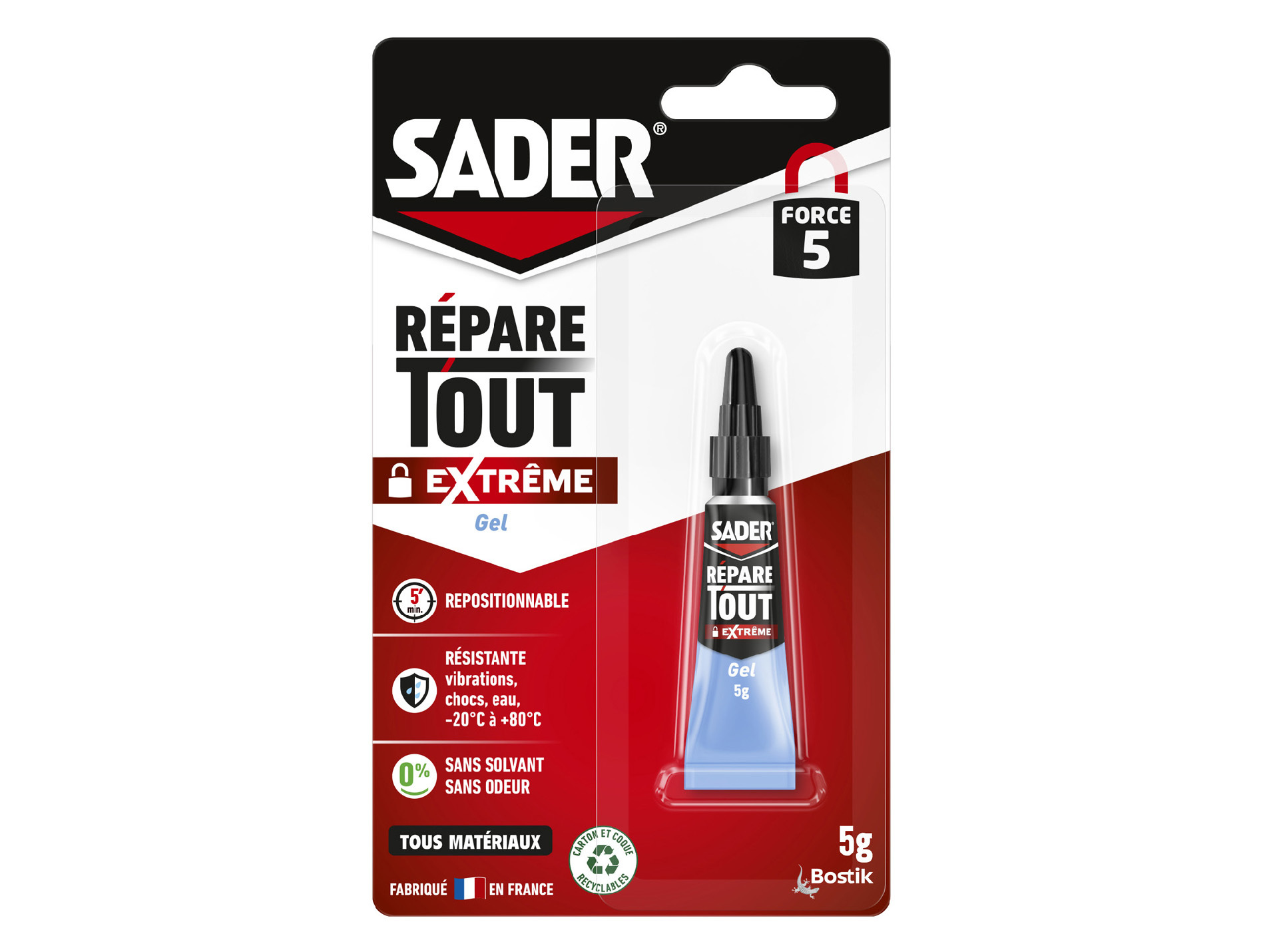 Colle répare tout extrême SADER Gel 5g