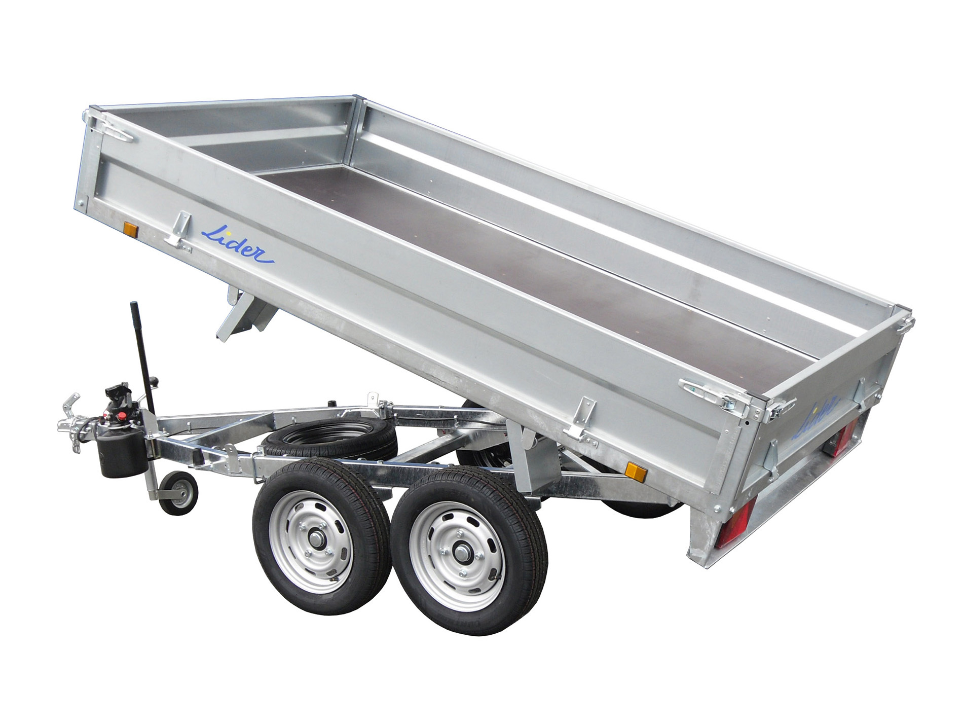Remorque double essieu LIDER 39560 L.2,5m 2500kg