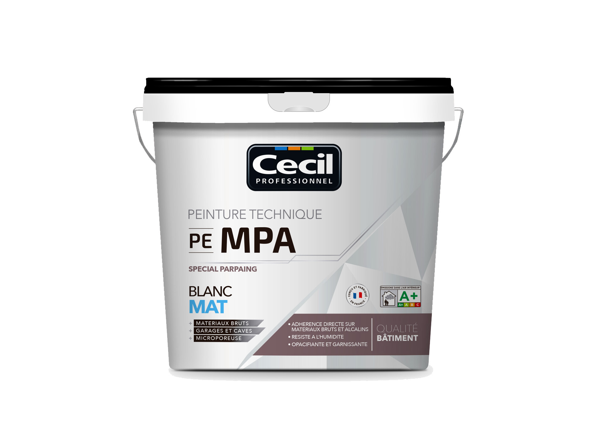 Peinture technique spécial parpaing CECILPRO Blanc mat 10L