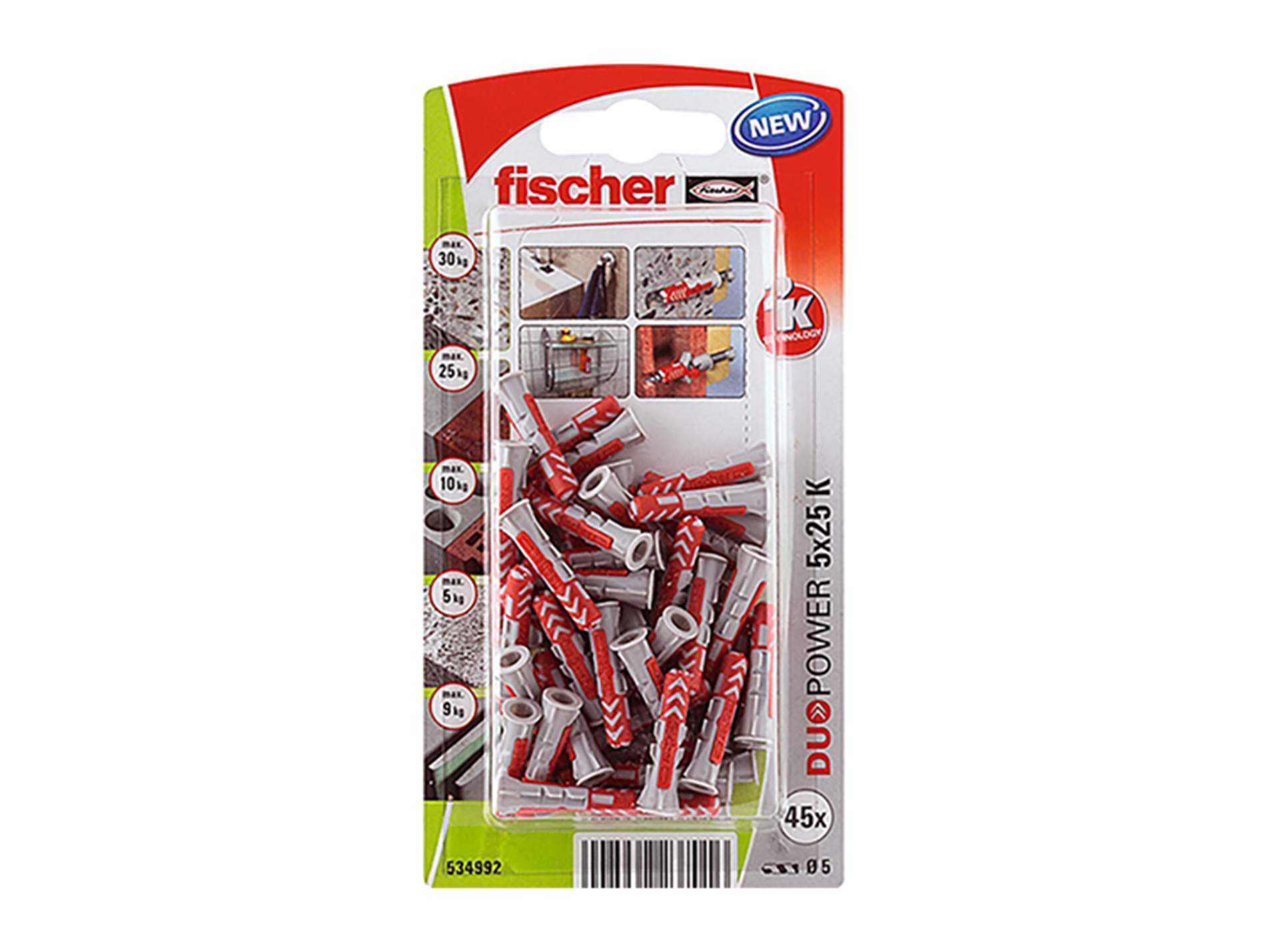 Chevilles bi-matière DUOPOWER Ø5 L25mm x45
