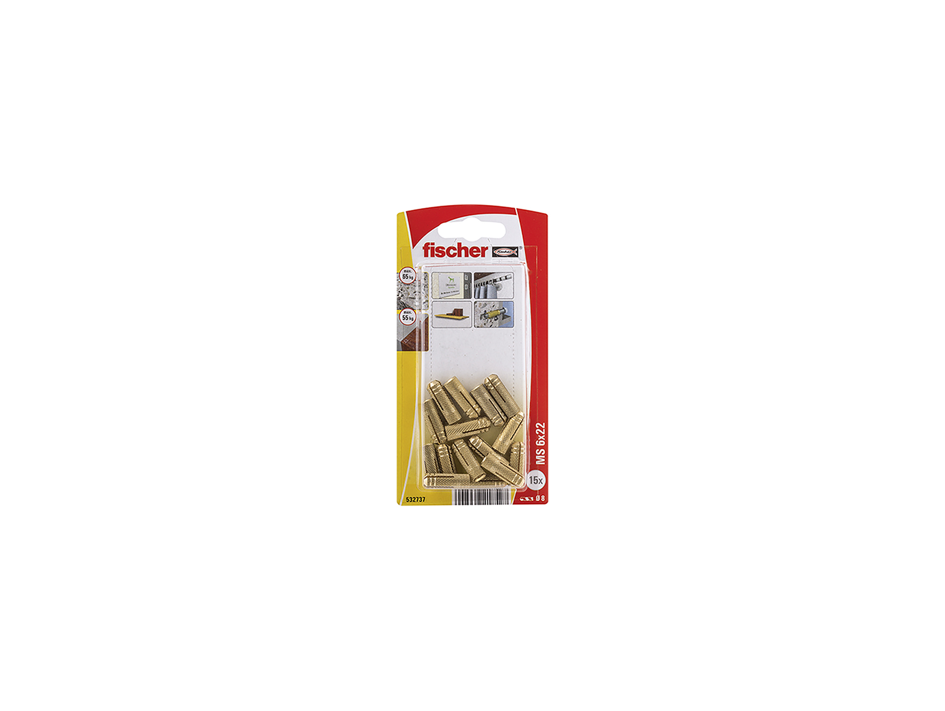 Chevilles à expansion laiton MS Ø6 L22mm x15