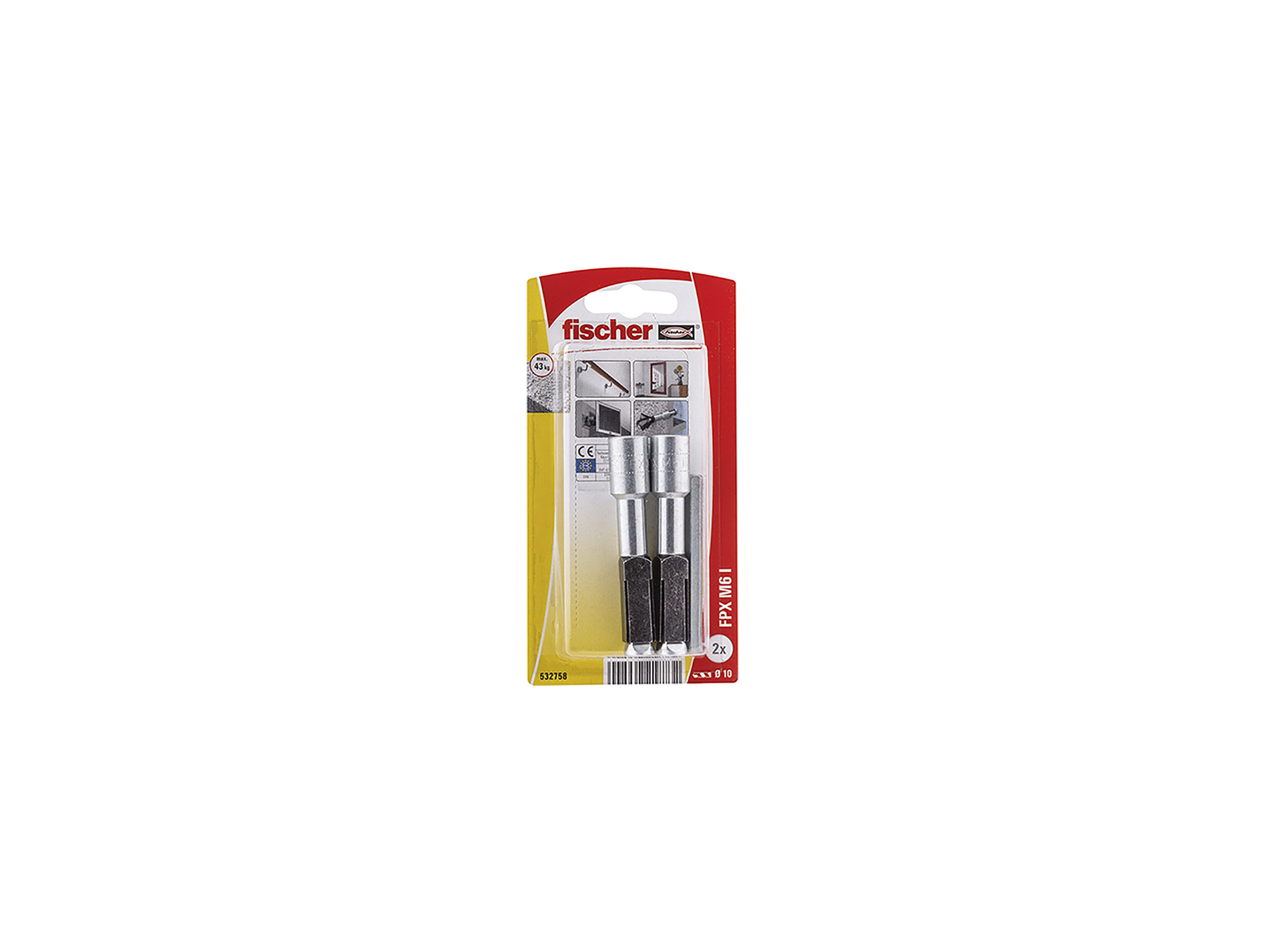 Chevilles métal pour béton cellulaire FPX M6-I x2