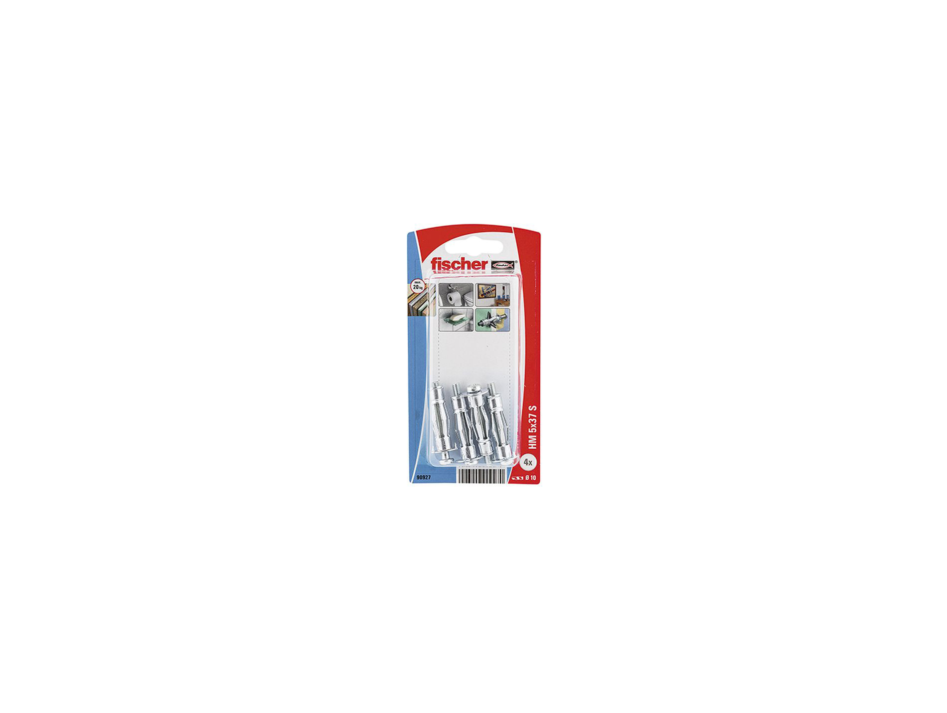 Chevilles pour cloison creuse HM-S Ø5 L37mm x4