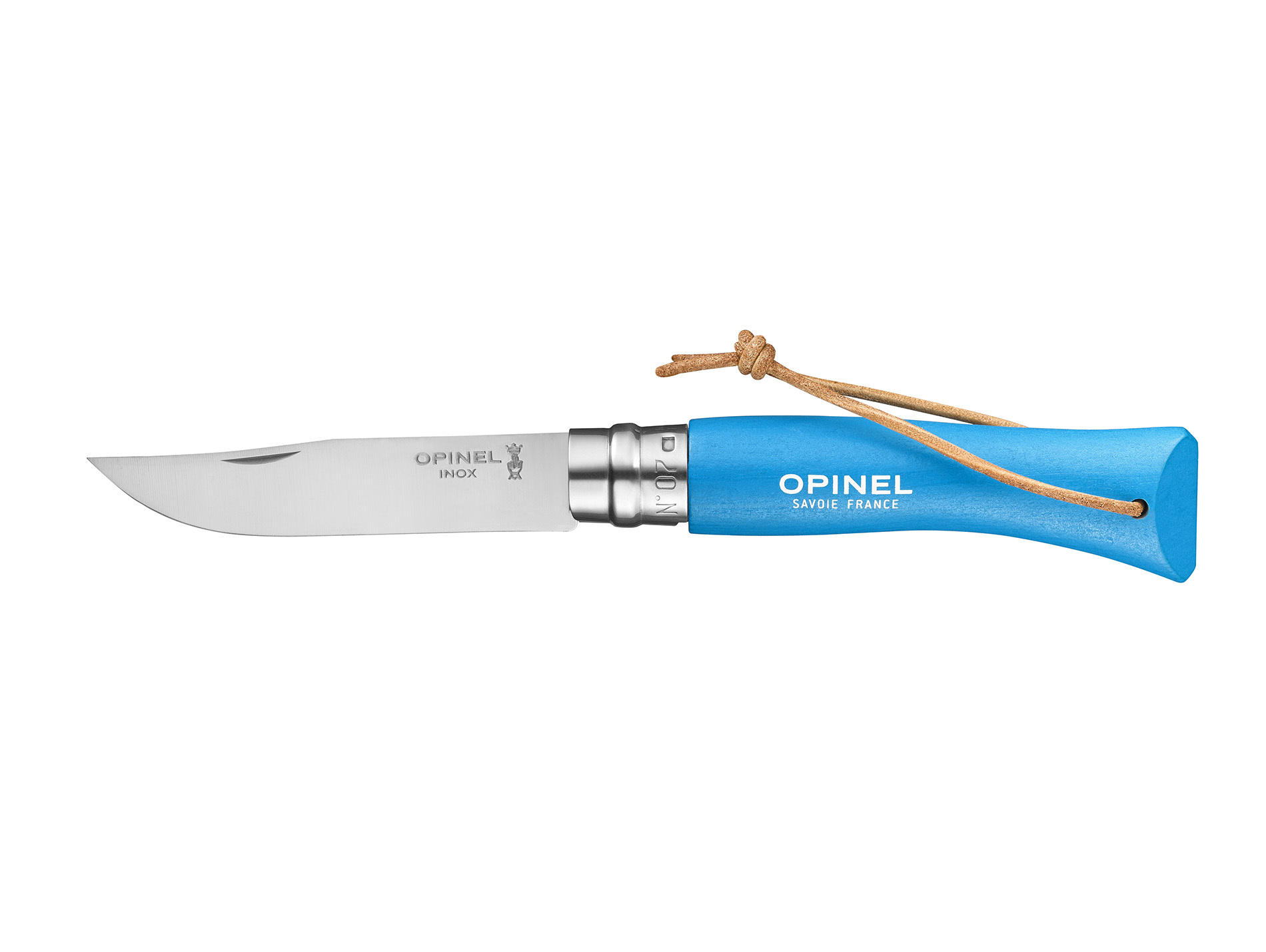 Couteau baroudeur n°7 OPINEL Bleu cyan L.8cm