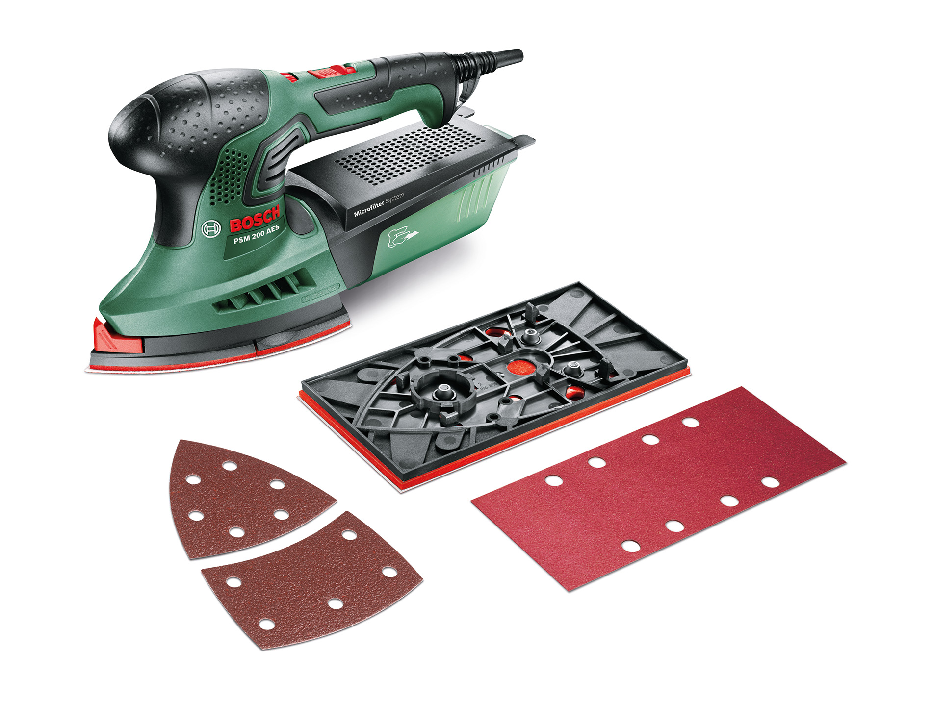 Ponceuse multifonctions BOSCH 200 AES + accessoires