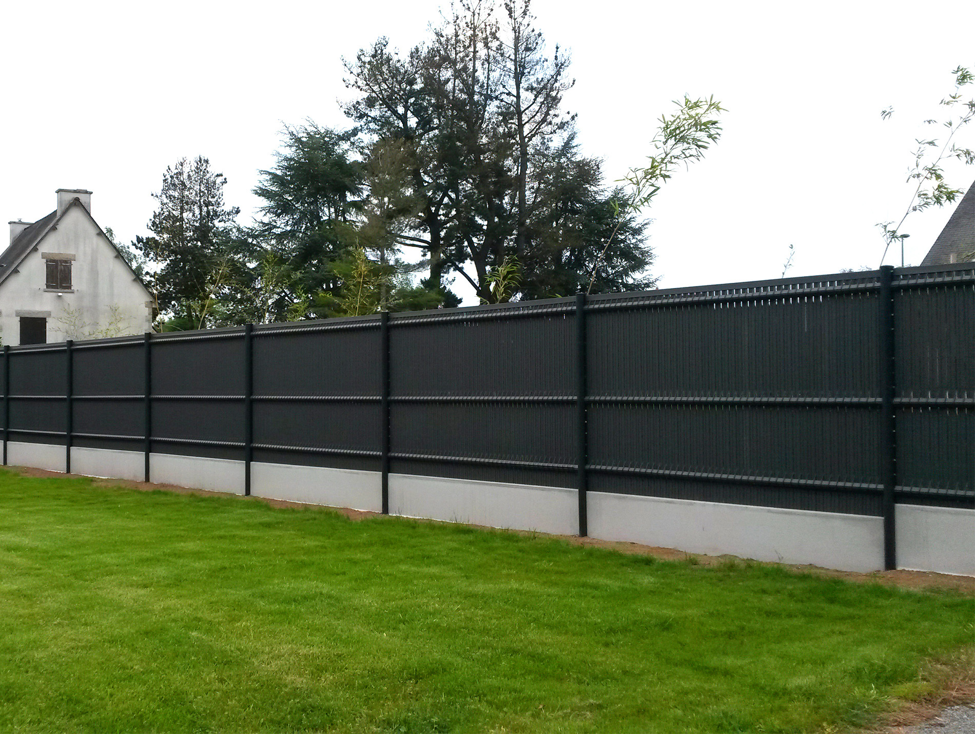 Kit lamelles occultantes PVC L.2,50xh.1,03m gris anthracite