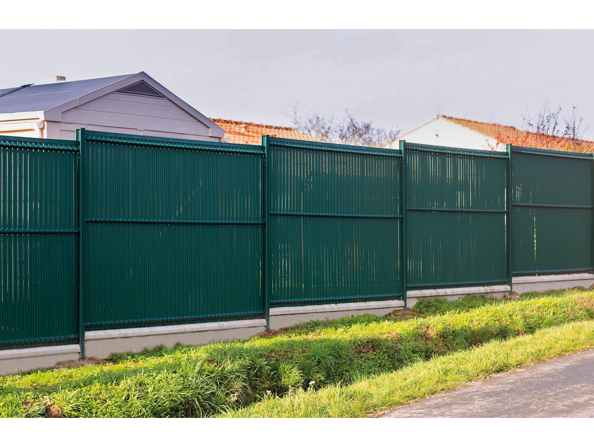 Kit lamelles occultantes PVC L.2,50xh.1,50m vert