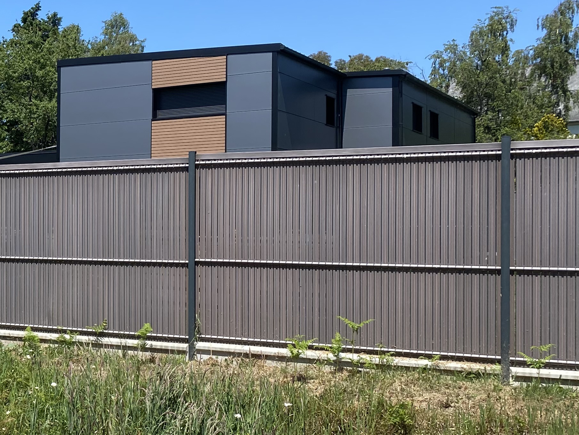 Kit lamelles occultantes PVC 1,90m gris bois