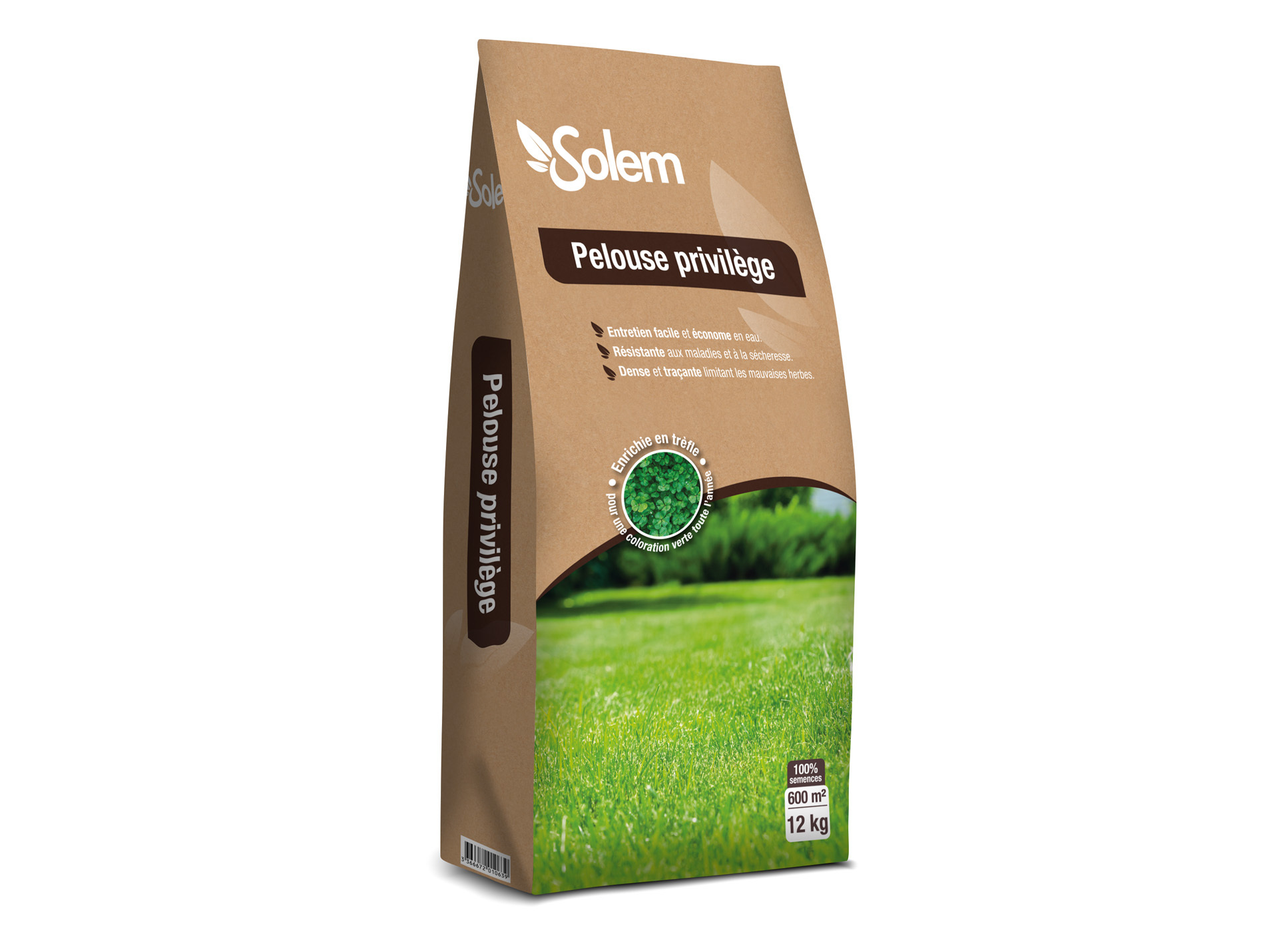 Gazon à semer Pelouse Privilège 12kg SOLEM