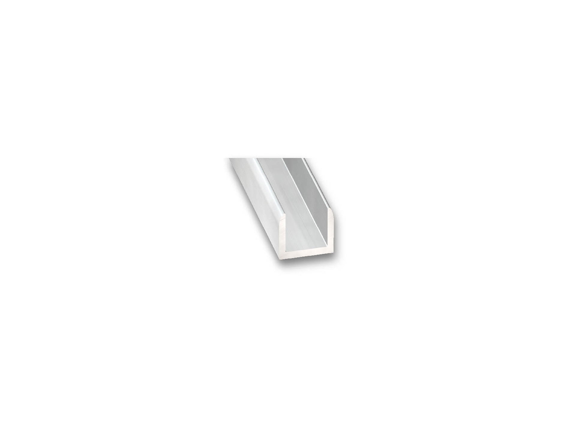 Profilé U aluminium incolore 10x10mm L.1m Ép.1mm