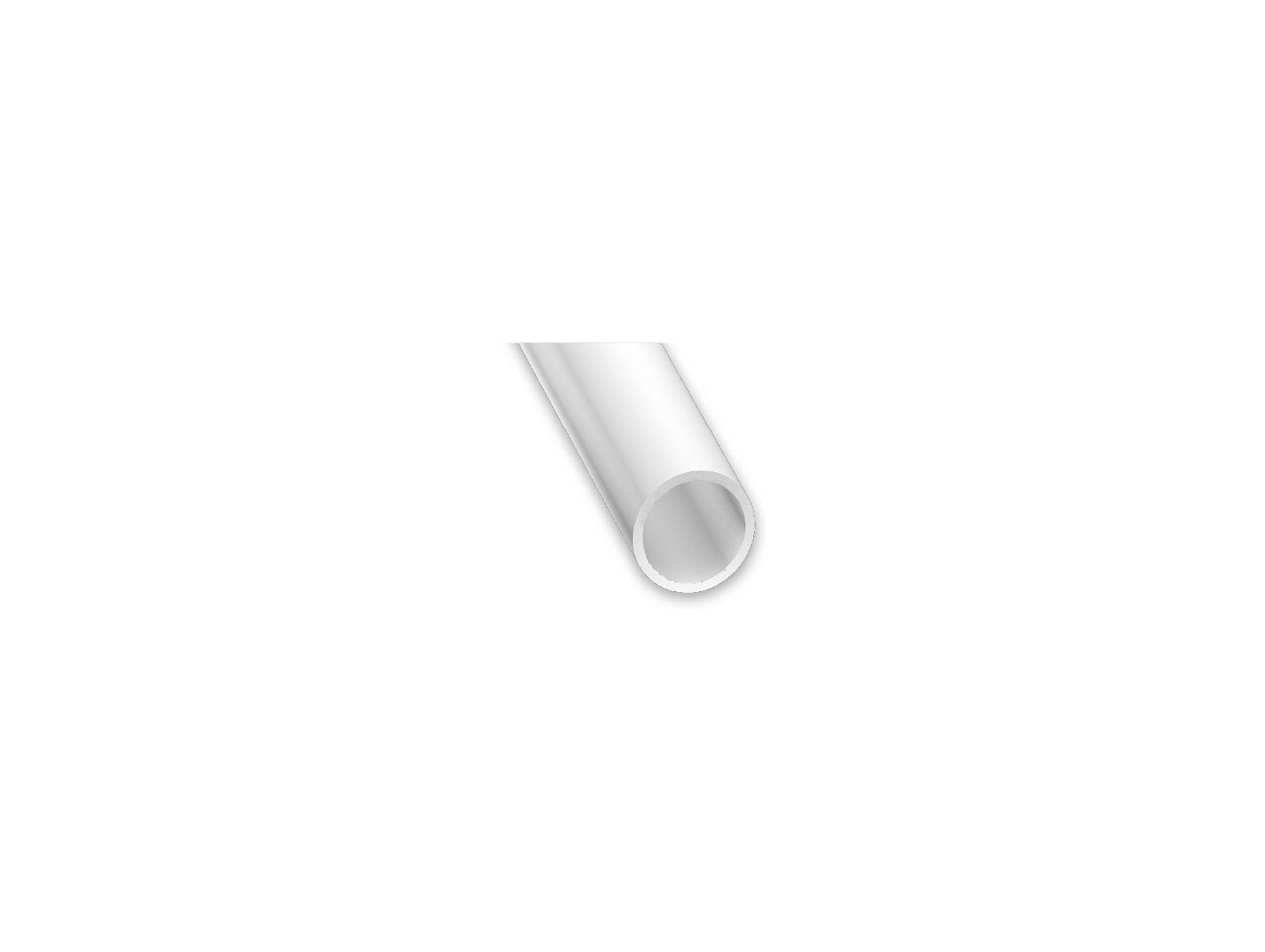 Tube rond PVC blanc ø10mm L.1m Ép.1,2mm