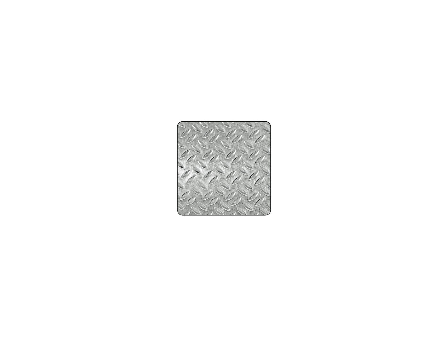 Tôle aluminium grain de riz 1000x500mm Ép.1,2/1,7mm