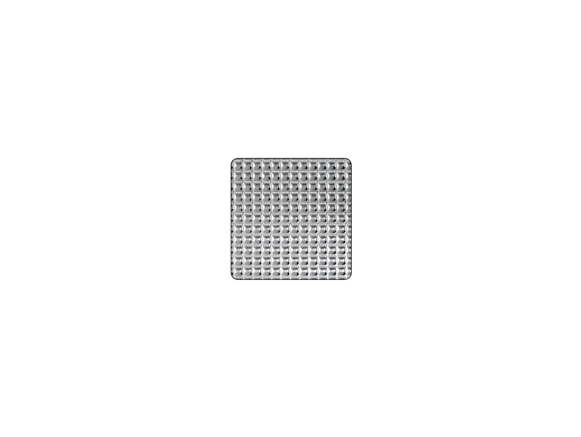 Tôle décorative aluminium pointe diamant 1000x500mm Ép.0,5mm