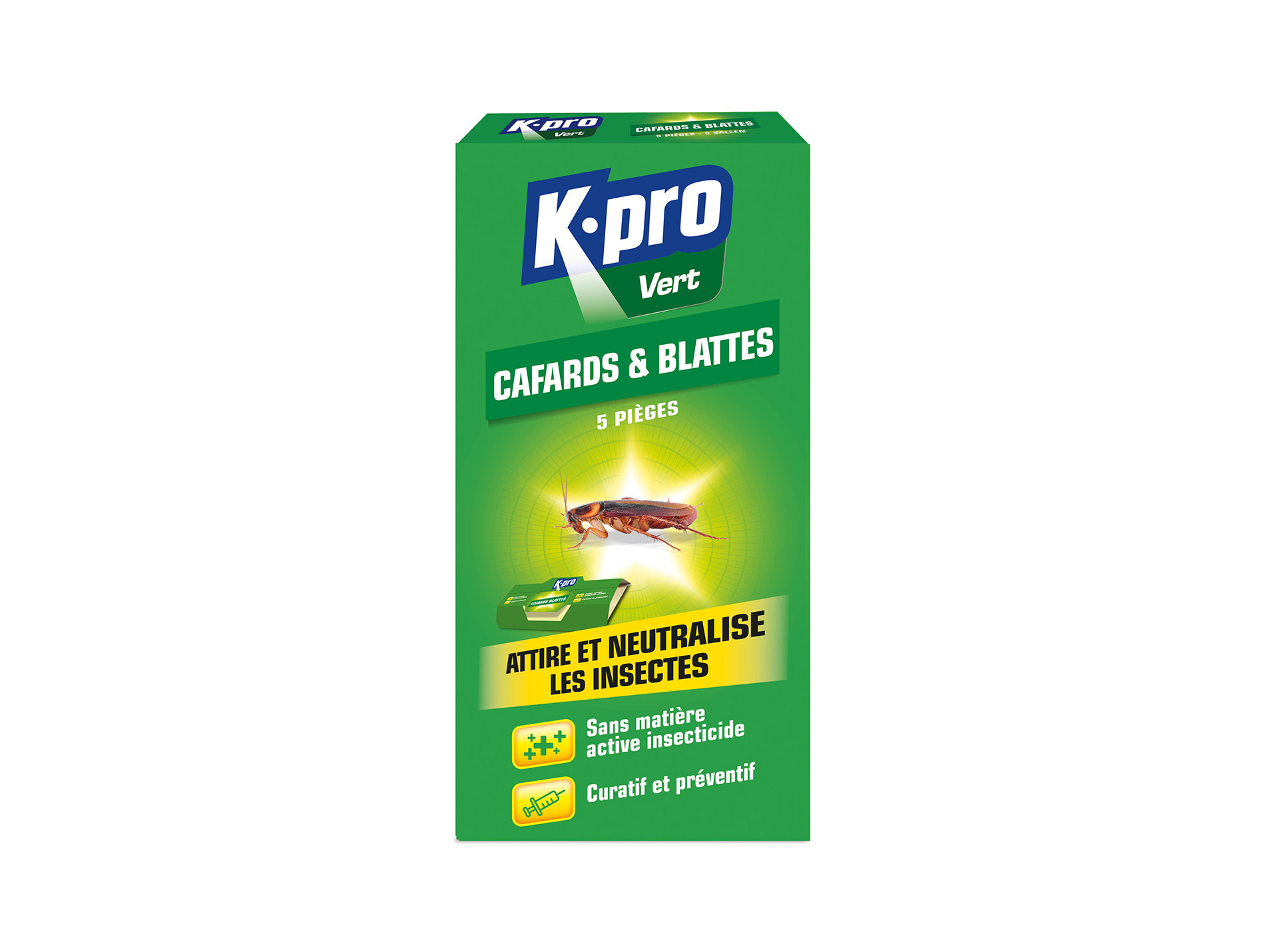 Pièges anti-cafards et blattes x5 KAPO VERT
