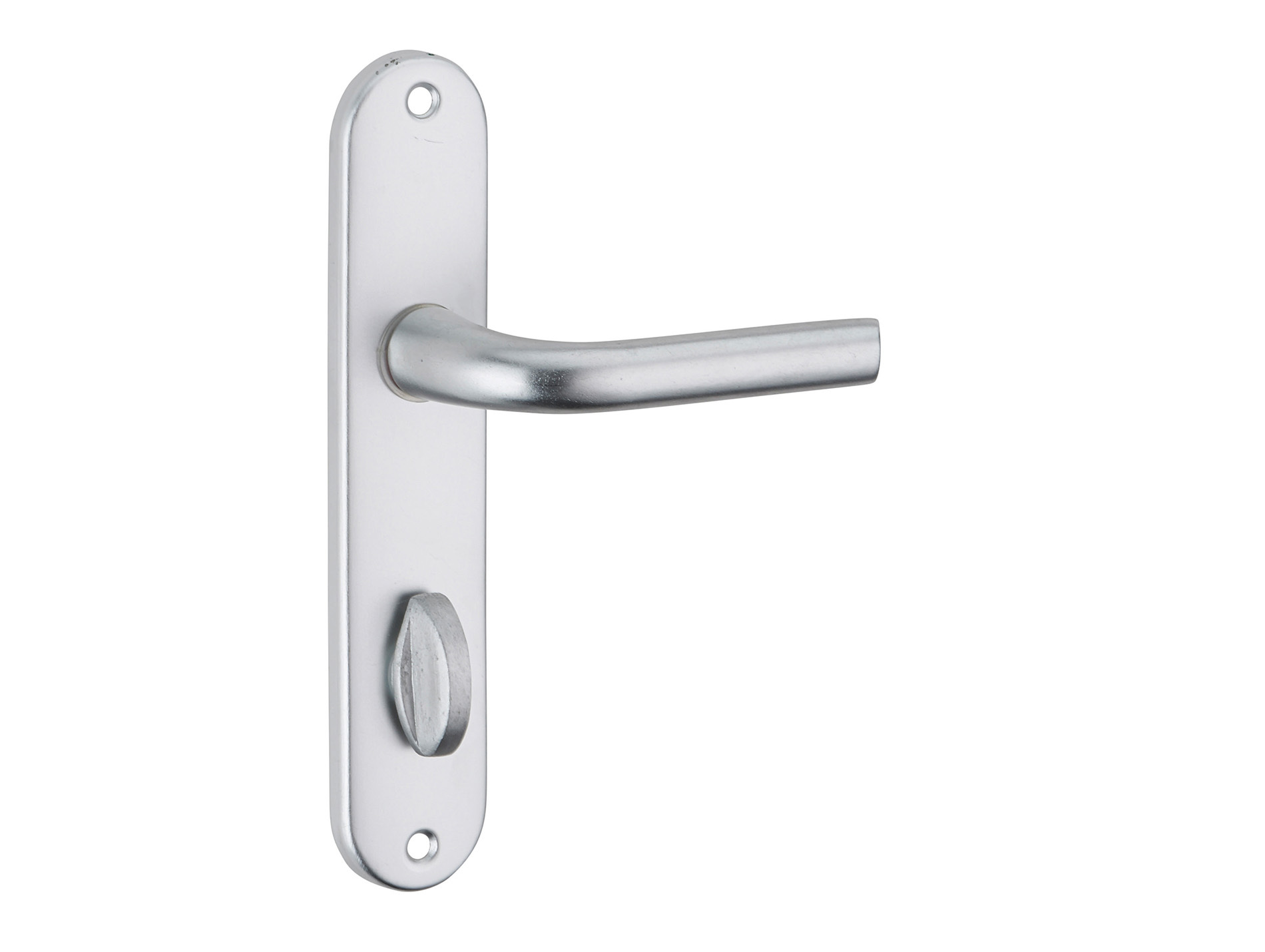 Poignée de porte Leto argent à condamnation entraxe 165mm