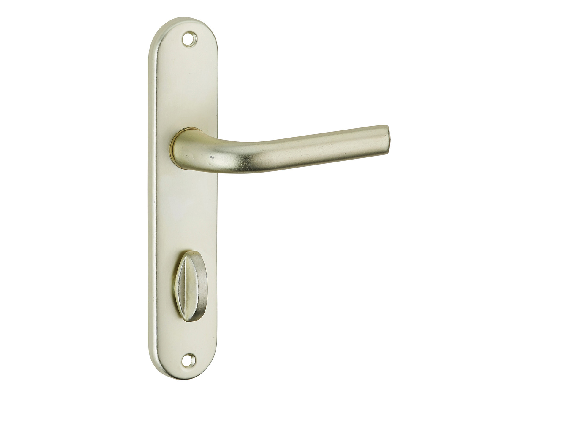 Poignée de porte Leto champagne à condamnation entraxe 165mm