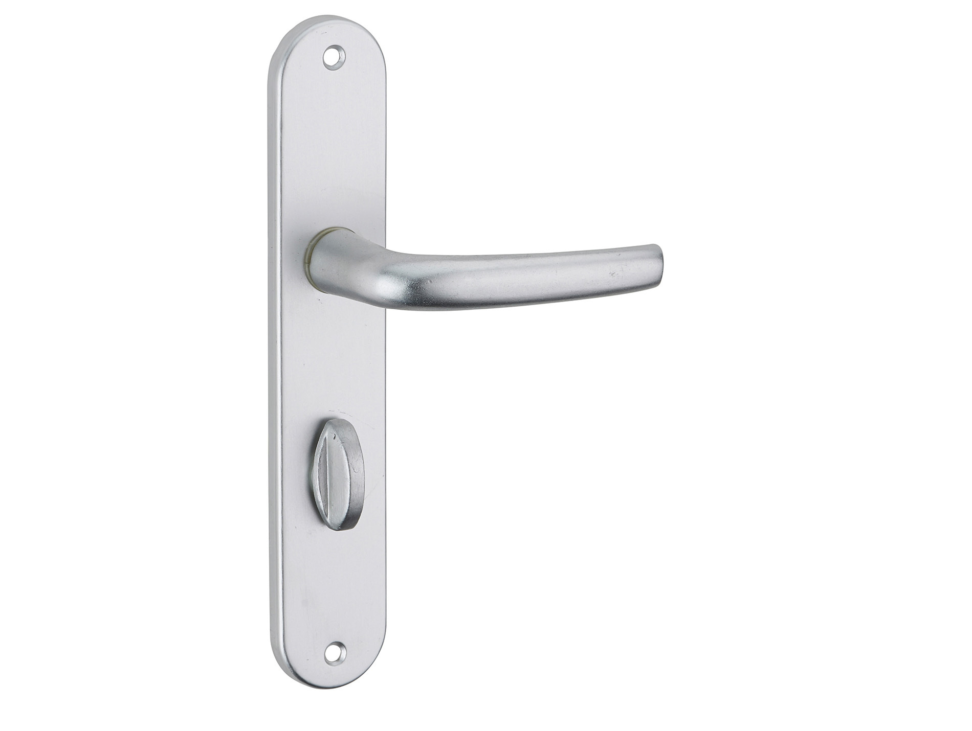 Poignée de porte Maia argent à condamnation entraxe 195mm