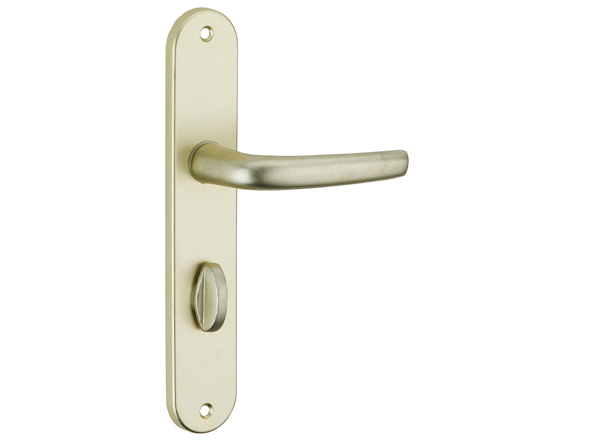 Poignée de porte Maia champagne à condamnation entraxe 195mm