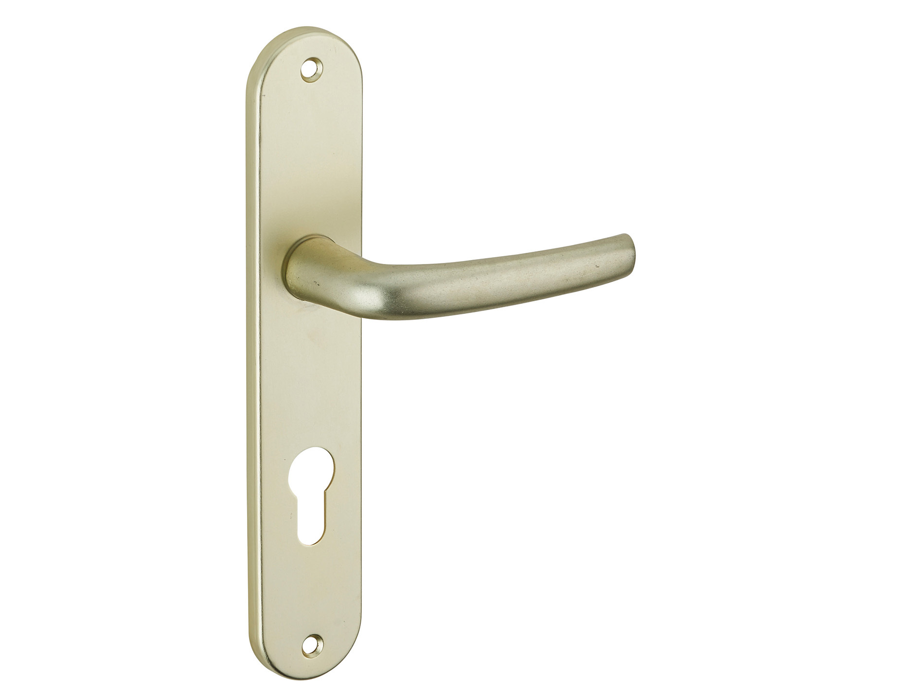 Poignée de porte Maia champagne trou de cylindre entraxe 195mm
