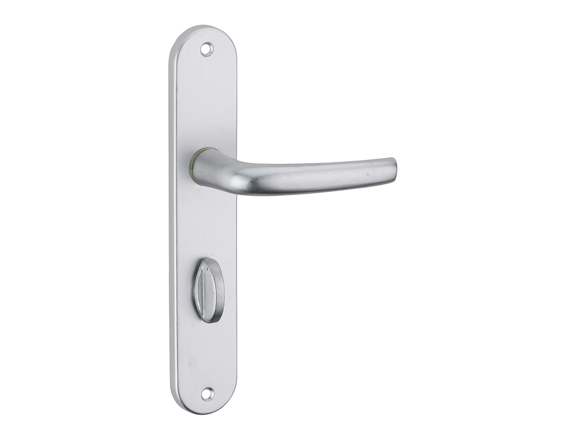 Poignée de porte Maia argent à condamnation entraxe 195mm