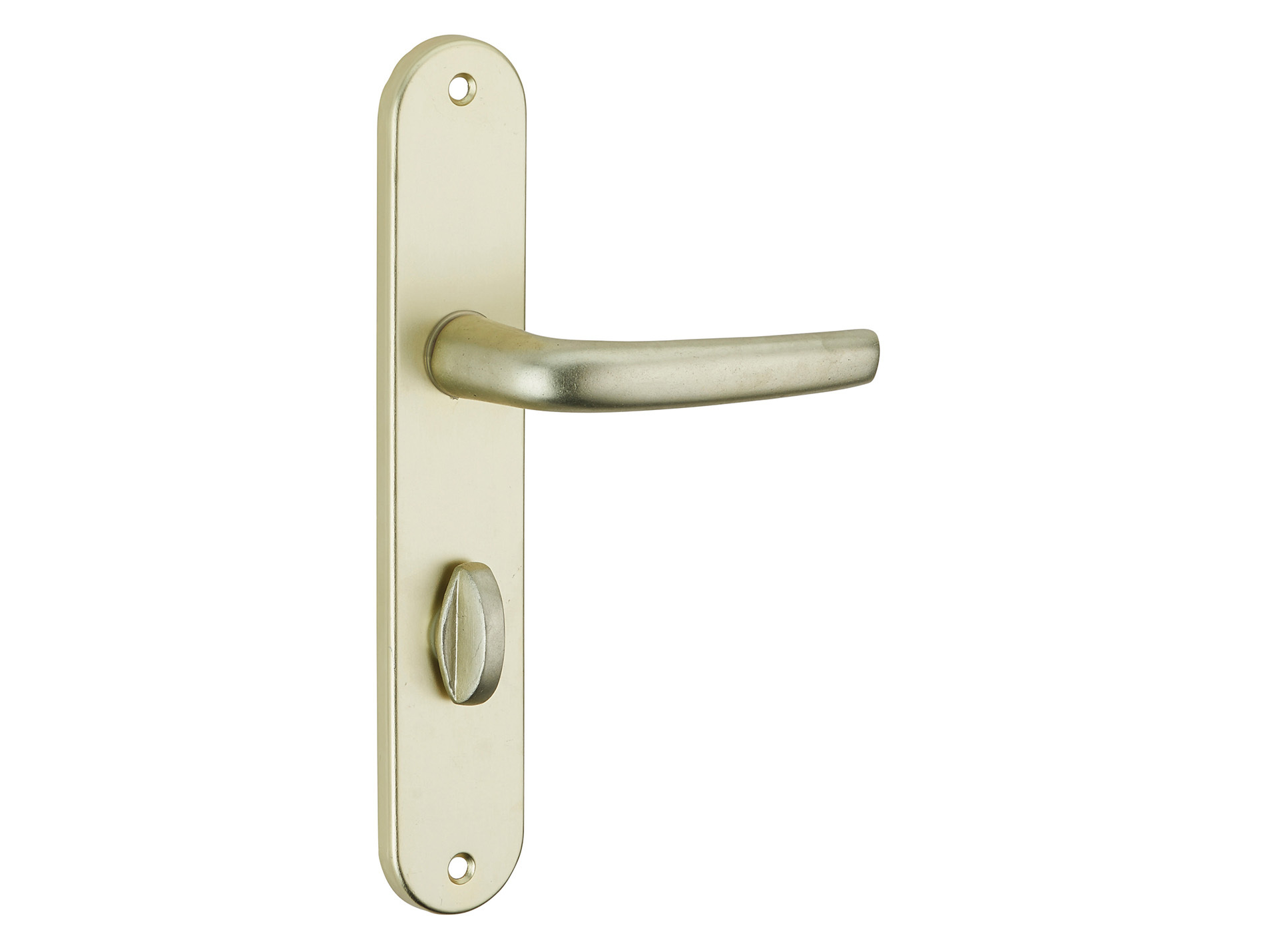 Poignée de porte Maia champagne à condamnation entraxe 195mm