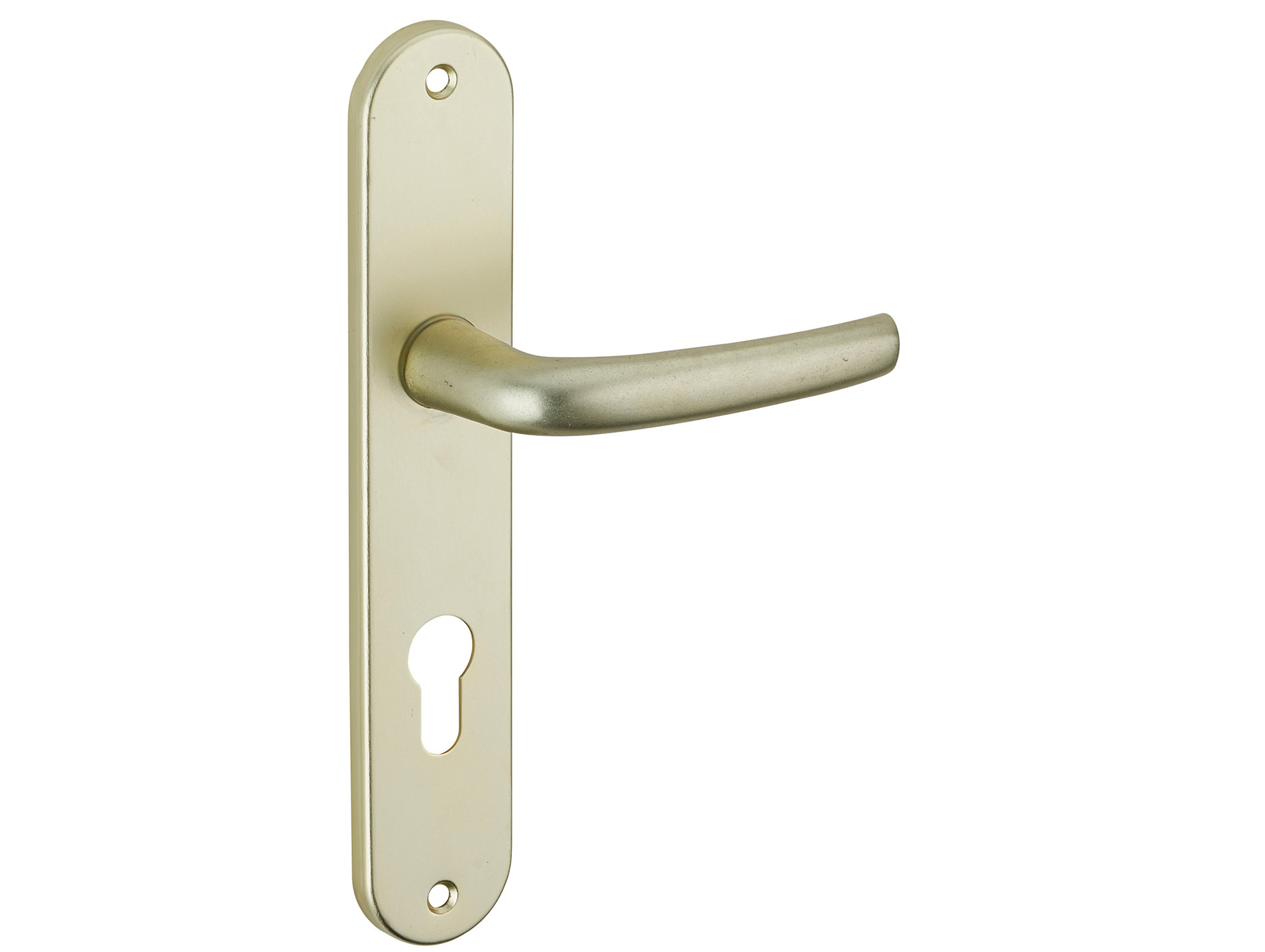 Poignée de porte Maia champagne trou de cylindre entraxe 195mm