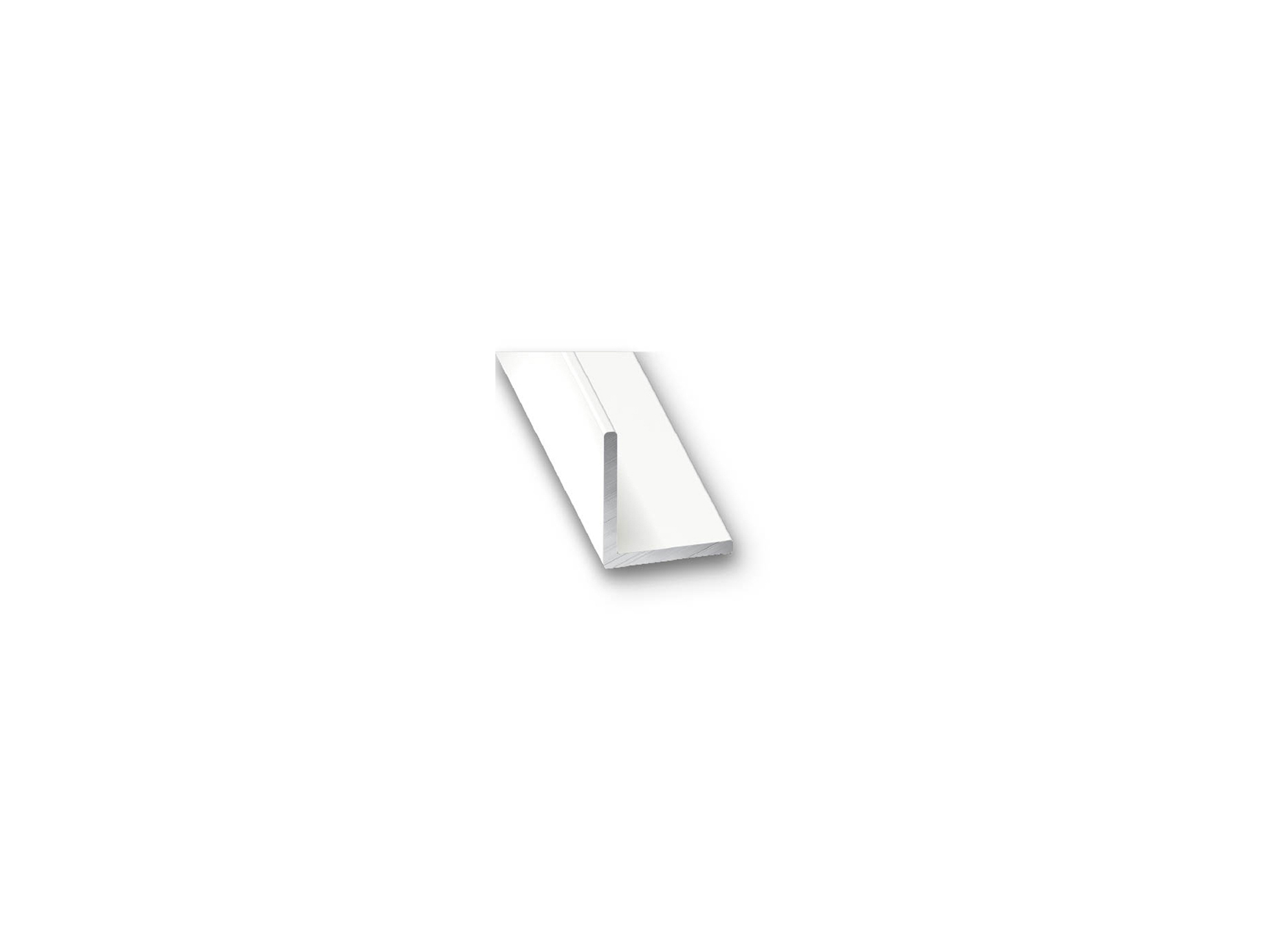 Cornière égale aluminium blanc 30x30mm L.2,5m Ép.1,5mm