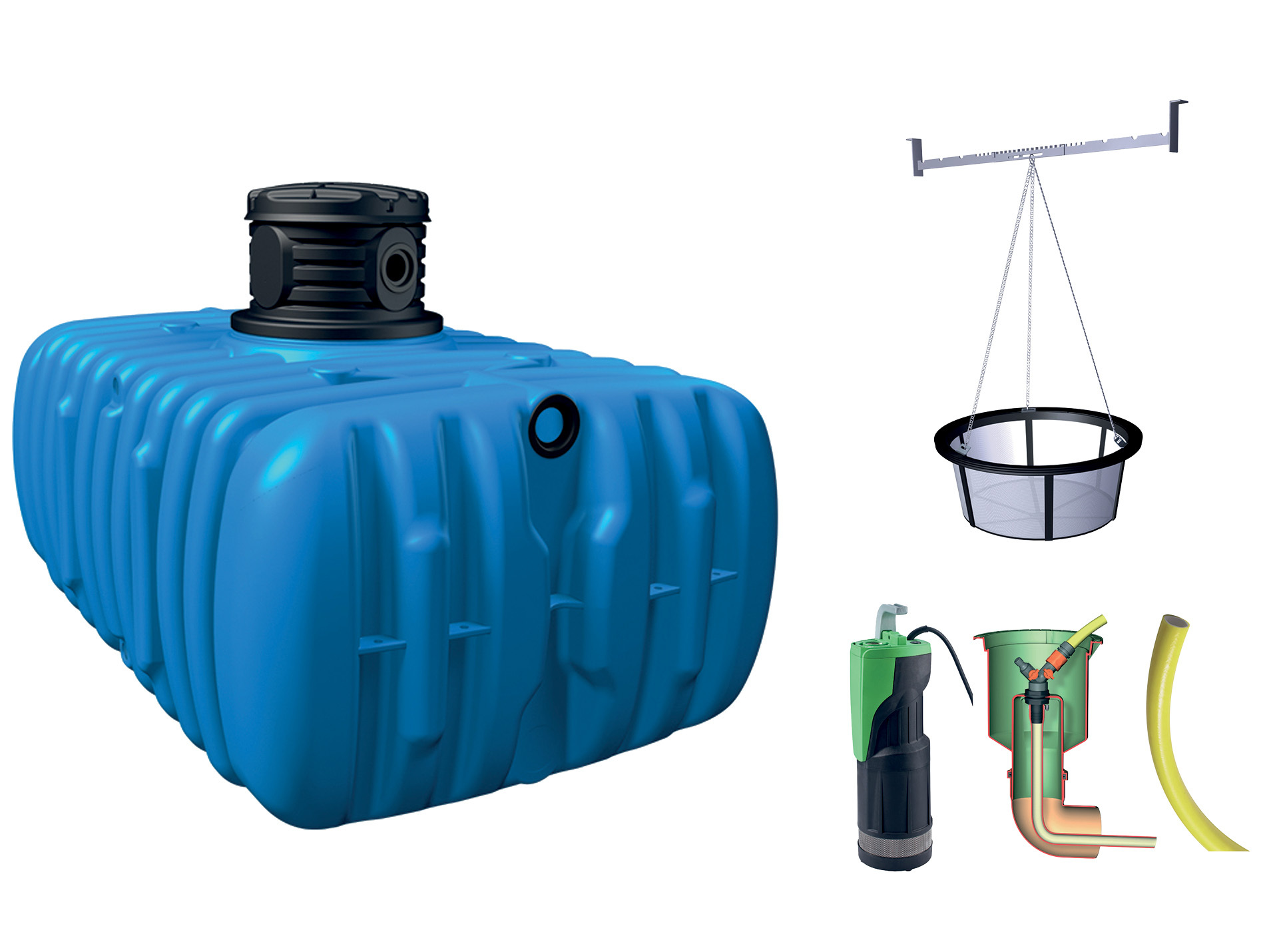 Kit cuve à eau enterrée Jardin Flat Confort 1500L GARANTIA