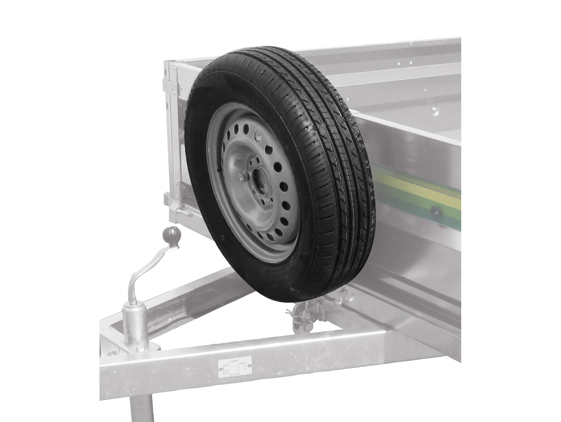 Roue complète de remorque 13 pouces LIDER 165/70R13
