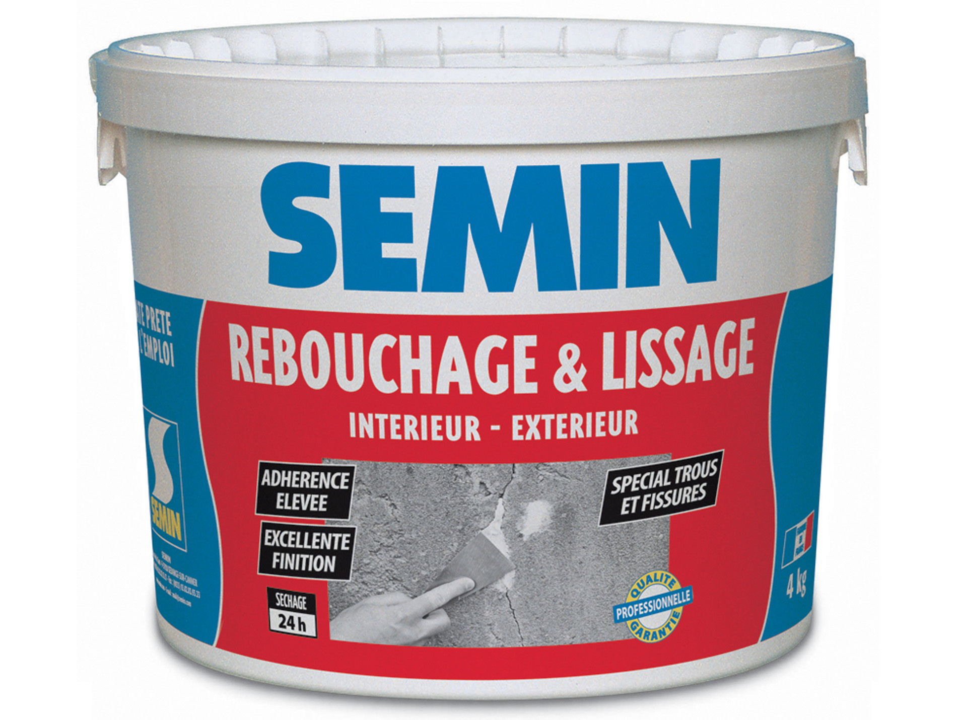 Enduit de rebouchage en pâte intérieur/extérieur 4kg
