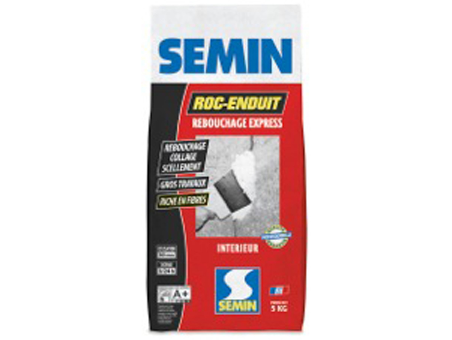 Enduit de rebouchage express fibré ROC ENDUIT 5kg