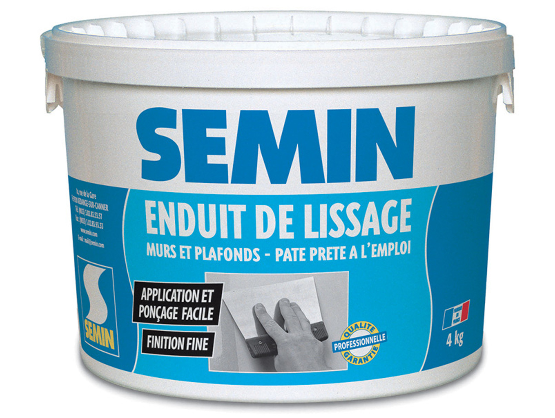 Enduit SEMIN de lissage en pâte 4kg