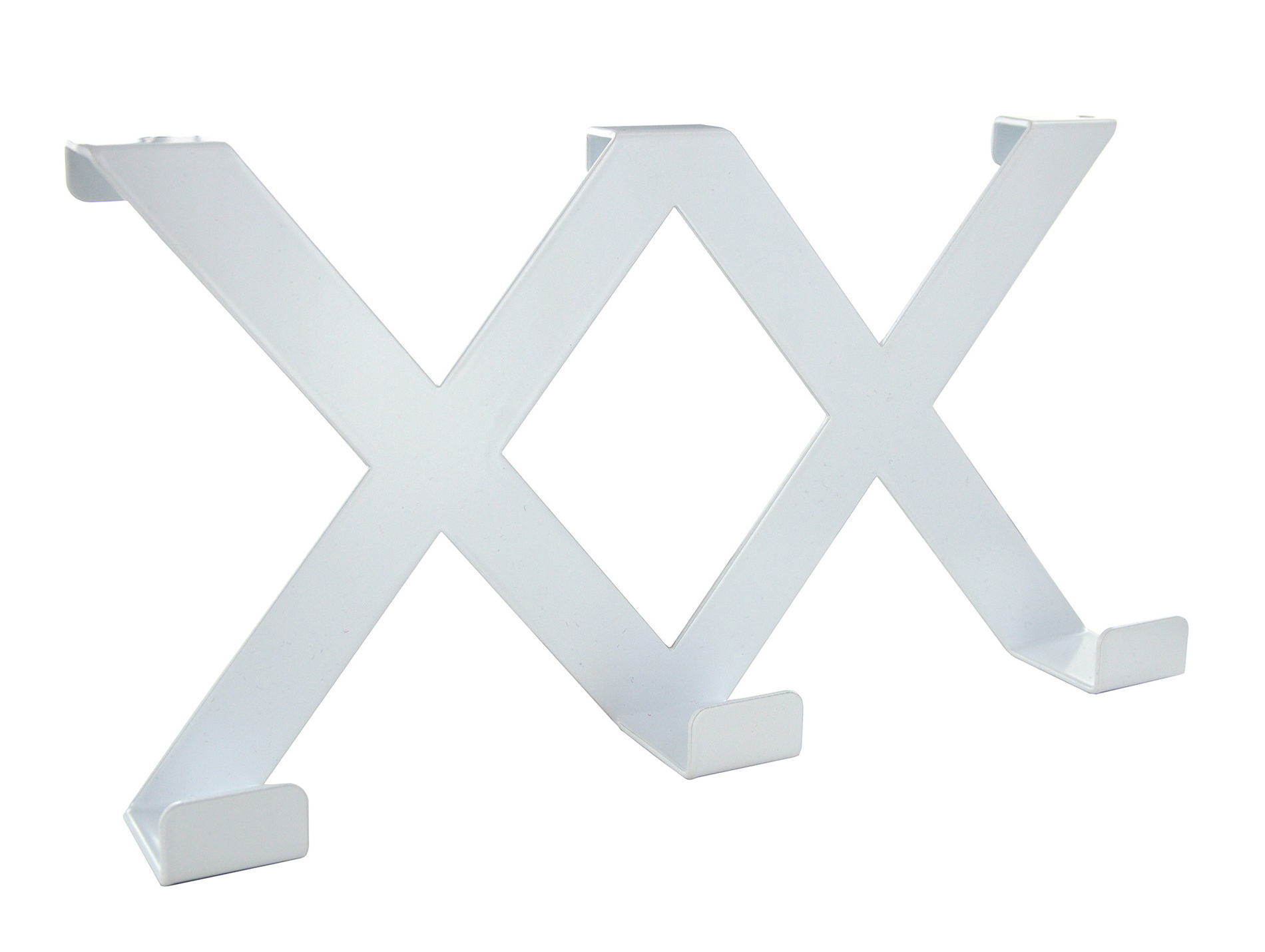 Patère 3 tête zigzag à suspendre blanc