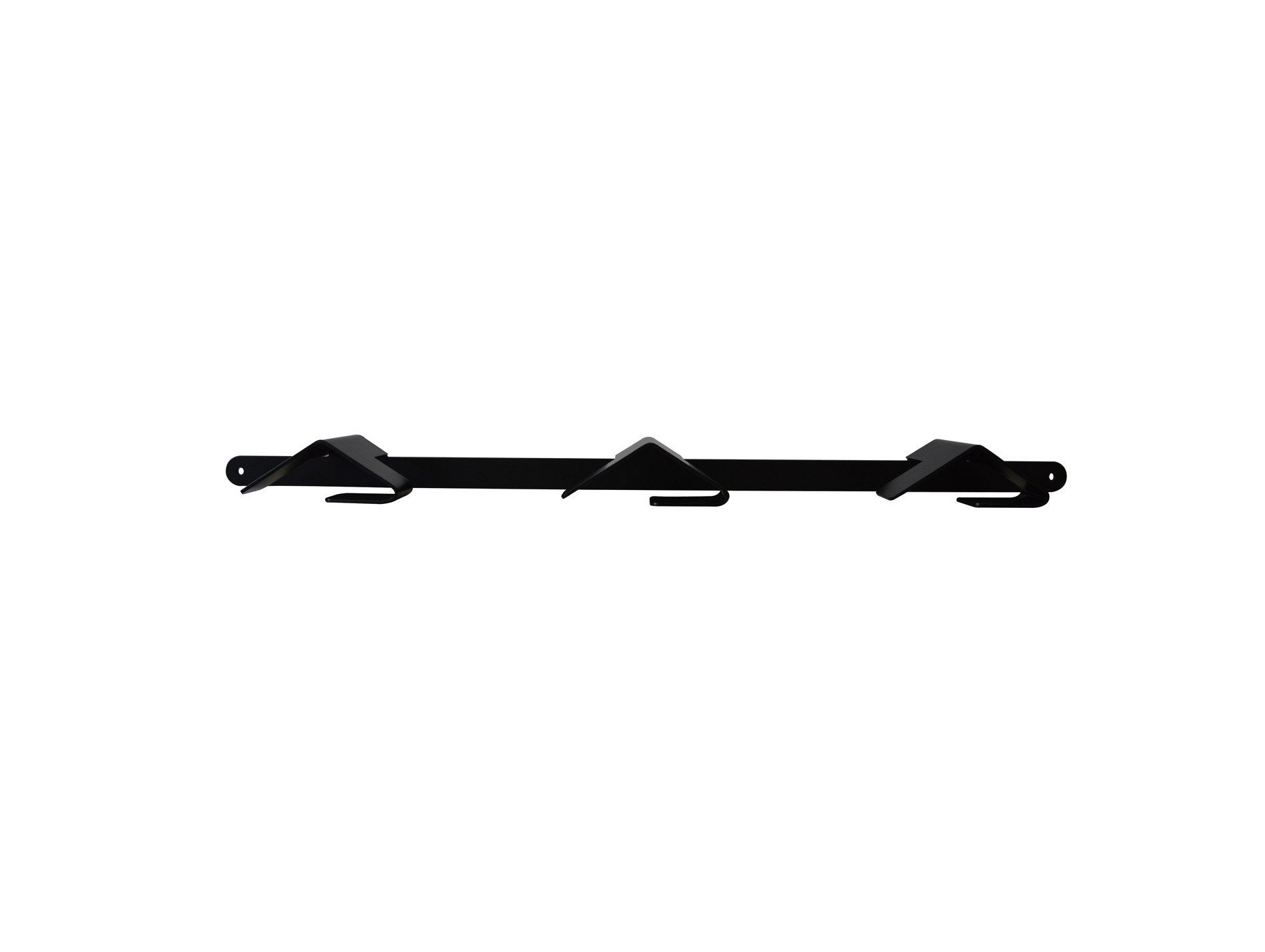 Patère 3 têtes anti-déformation noire L.550mm