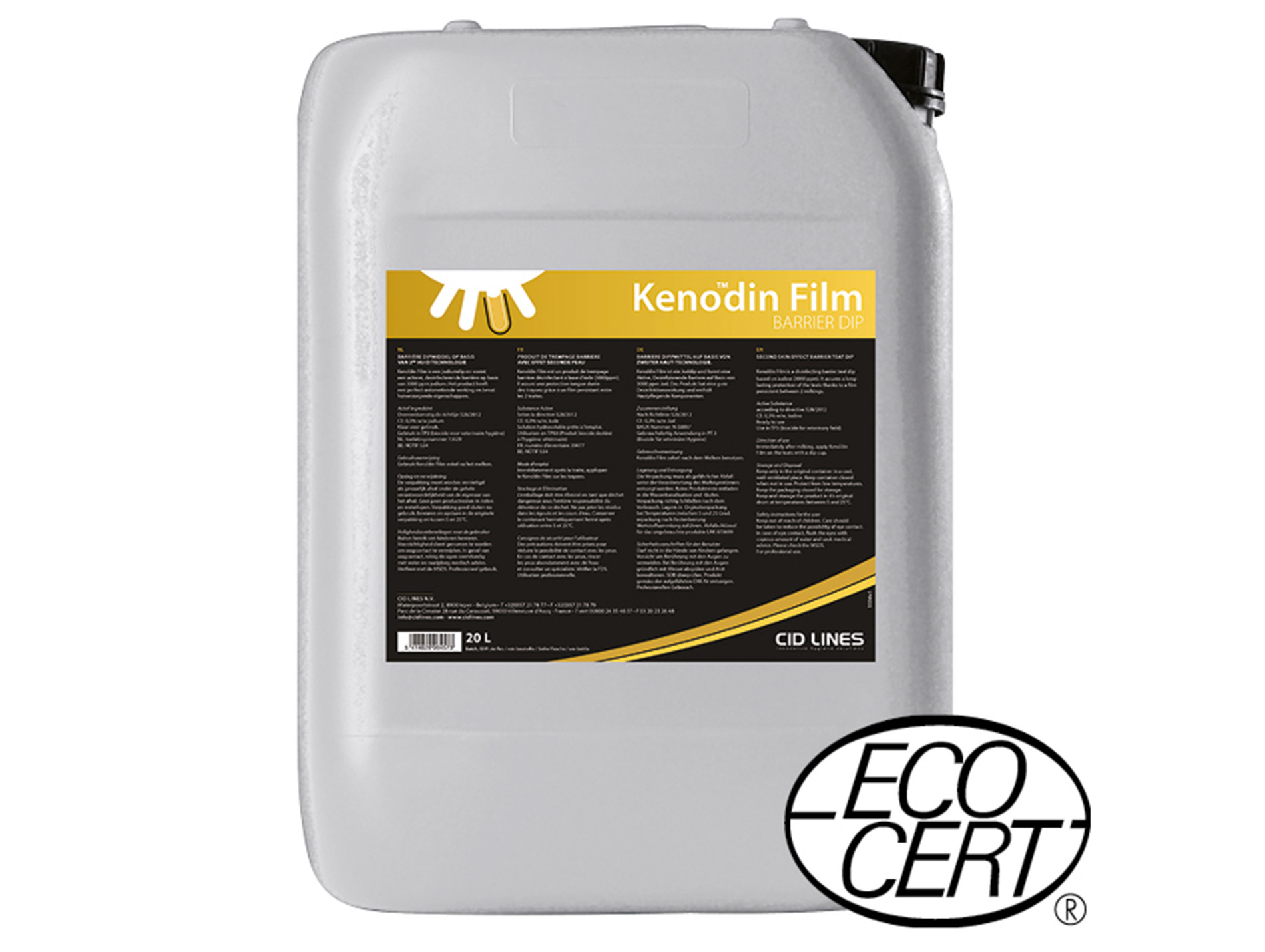 Trempage filmogène iodé